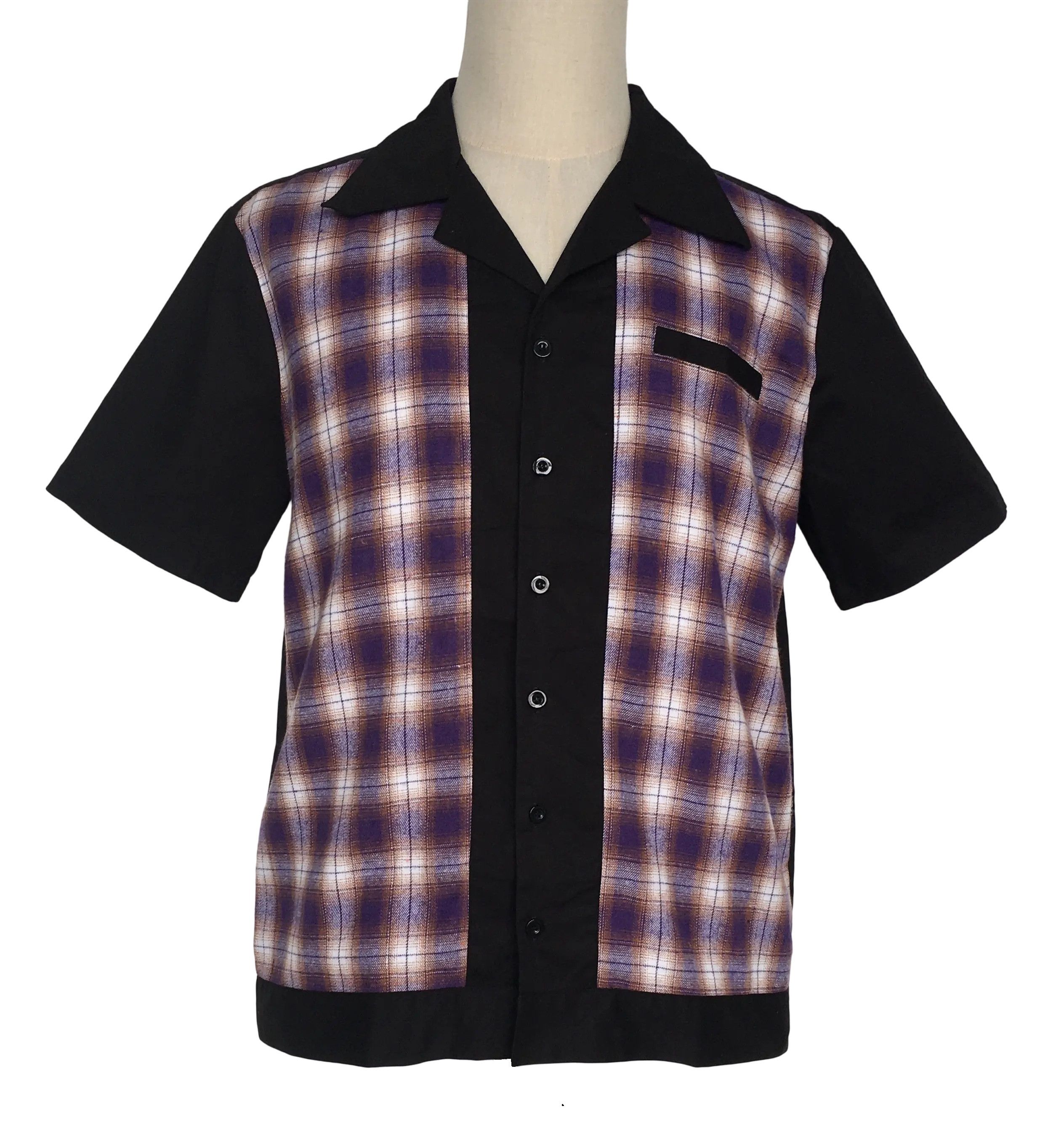 Other Workshirts men clothing black contrast plaid Size US XXL / EU 58 / 5 - 1 Thumbnail