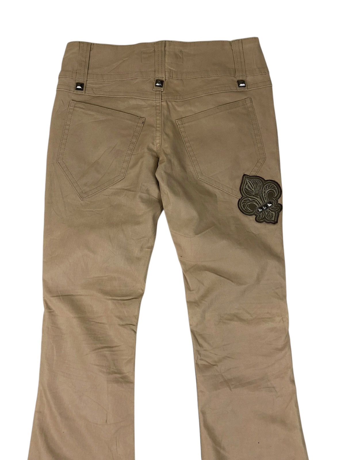 Japanese Brand Super Flare Cook Jeans Low Rise Waxed Cotton Casual Pants Size US 30 / EU 46 - 10 Thumbnail