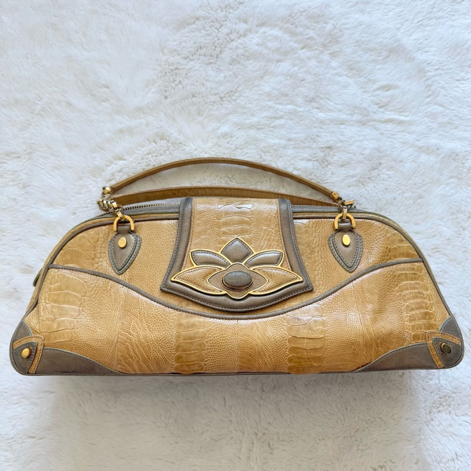 Judith Leiber JUDITH LEIBER lux exotic skin ostrich Vintage Retail 2800$ Size ONE SIZE - 1 Thumbnail