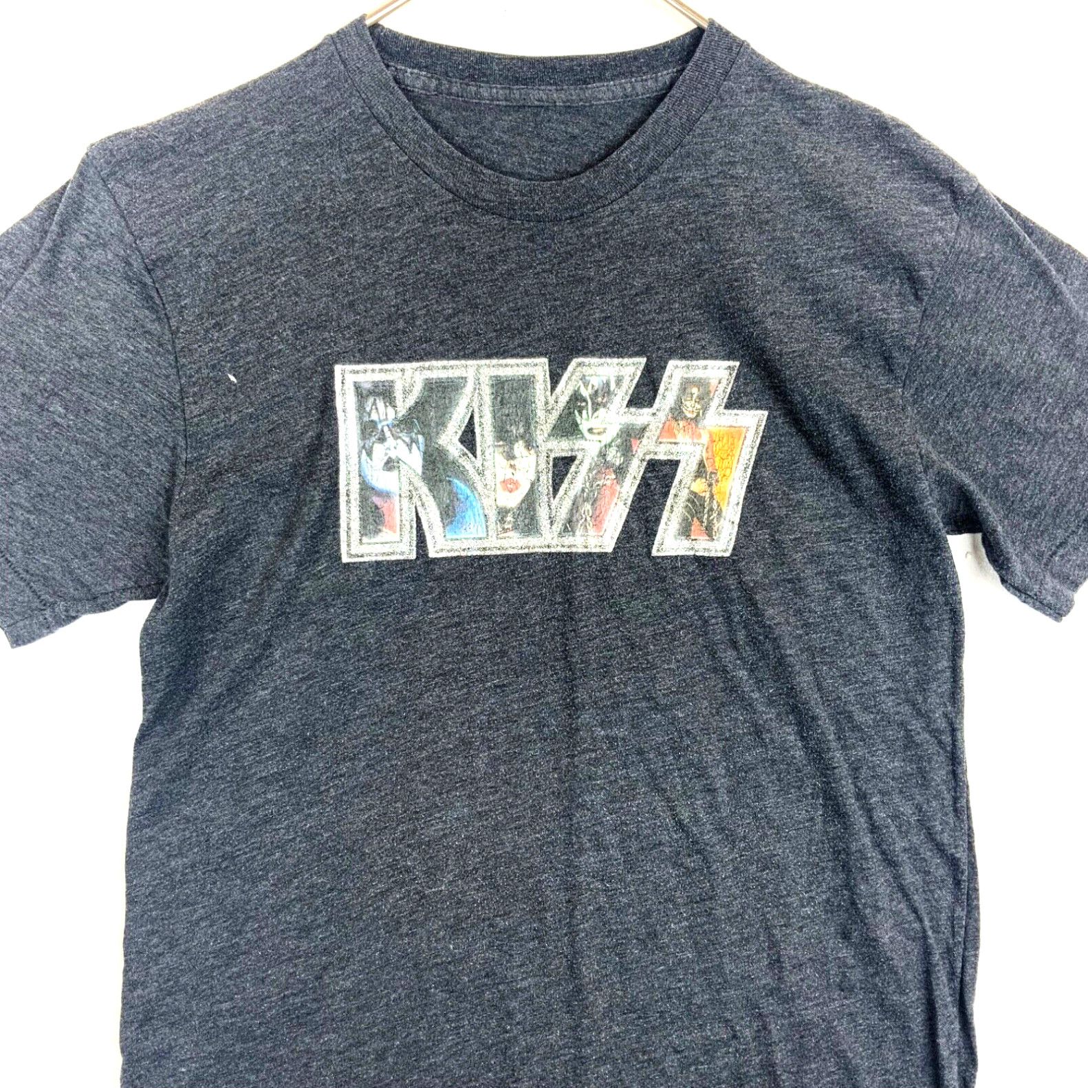 Image of Vintage Kiss Band T-Shirt Size Xs Gray Single Stitch 70's 80's in White, Men's