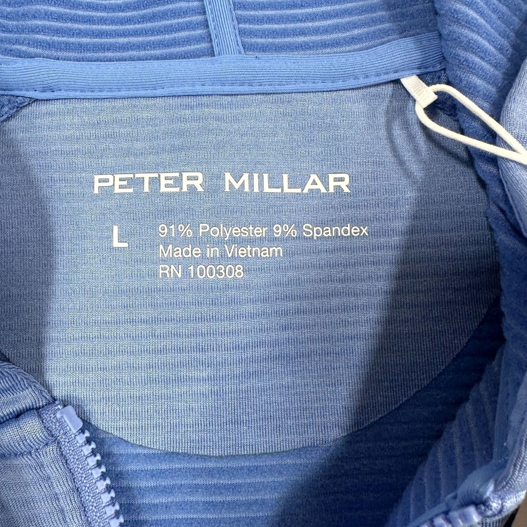 Peter Millar Peter Millar Women L Blue Performance Hoodie Full Zip Logo Size L / US 10 / IT 46 - 5 Thumbnail