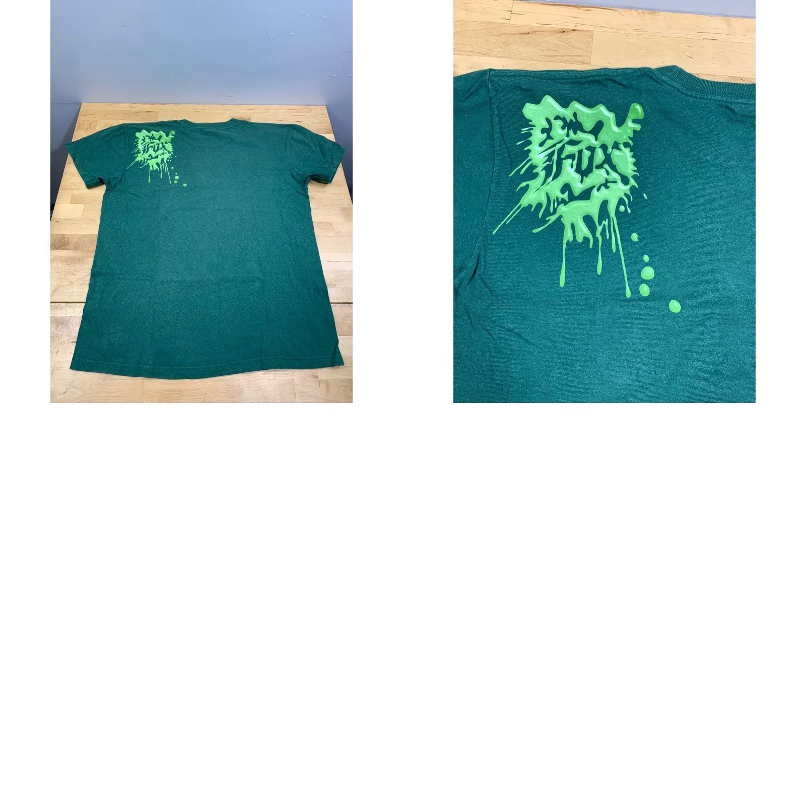 Vintage VINTAGE Fox Racing Shirt Mens L Green Motocross Y2K Paint Splatter Size US L / EU 52-54 / 3 - 8 Thumbnail