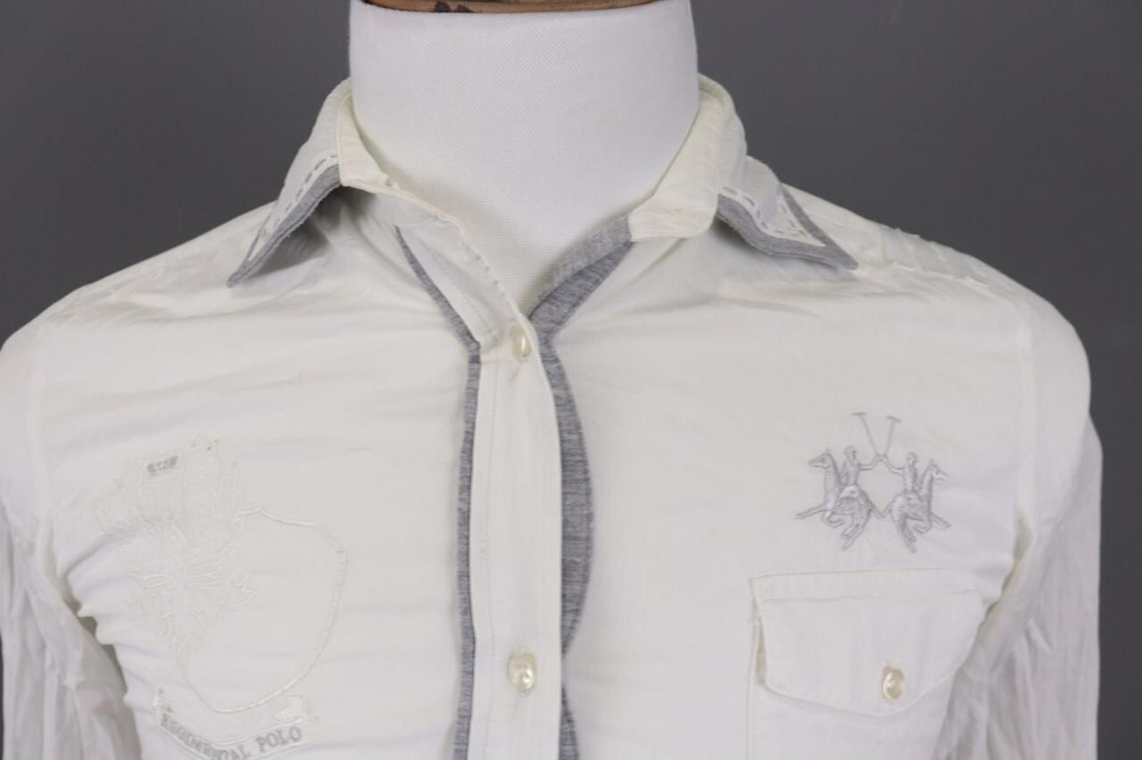 La Martina La Martina White Long Sleeve Button Down Shirt Size M Size US M / EU 48-50 / 2 - 3 Thumbnail