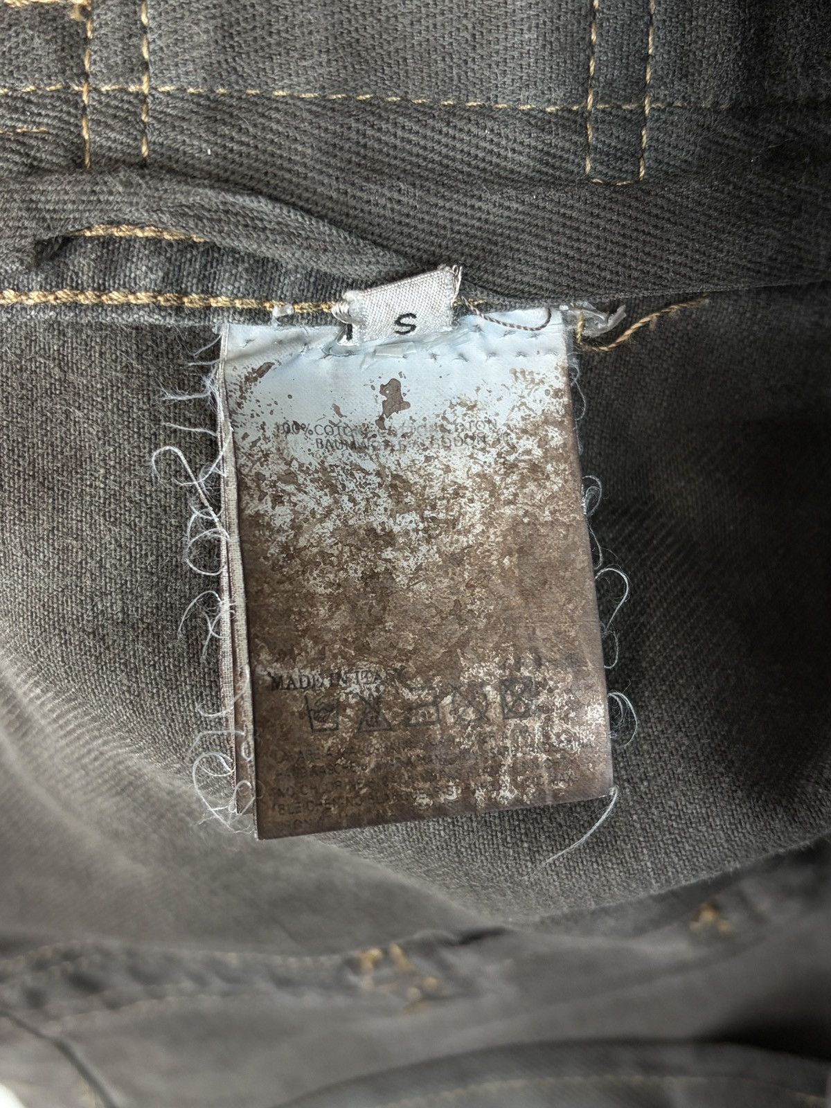 Rick Owens SS05 Rick Owens Scorpio Waxed Coated Denim Jacket Thrashed Size US S / EU 44-46 / 1 - 8 Thumbnail