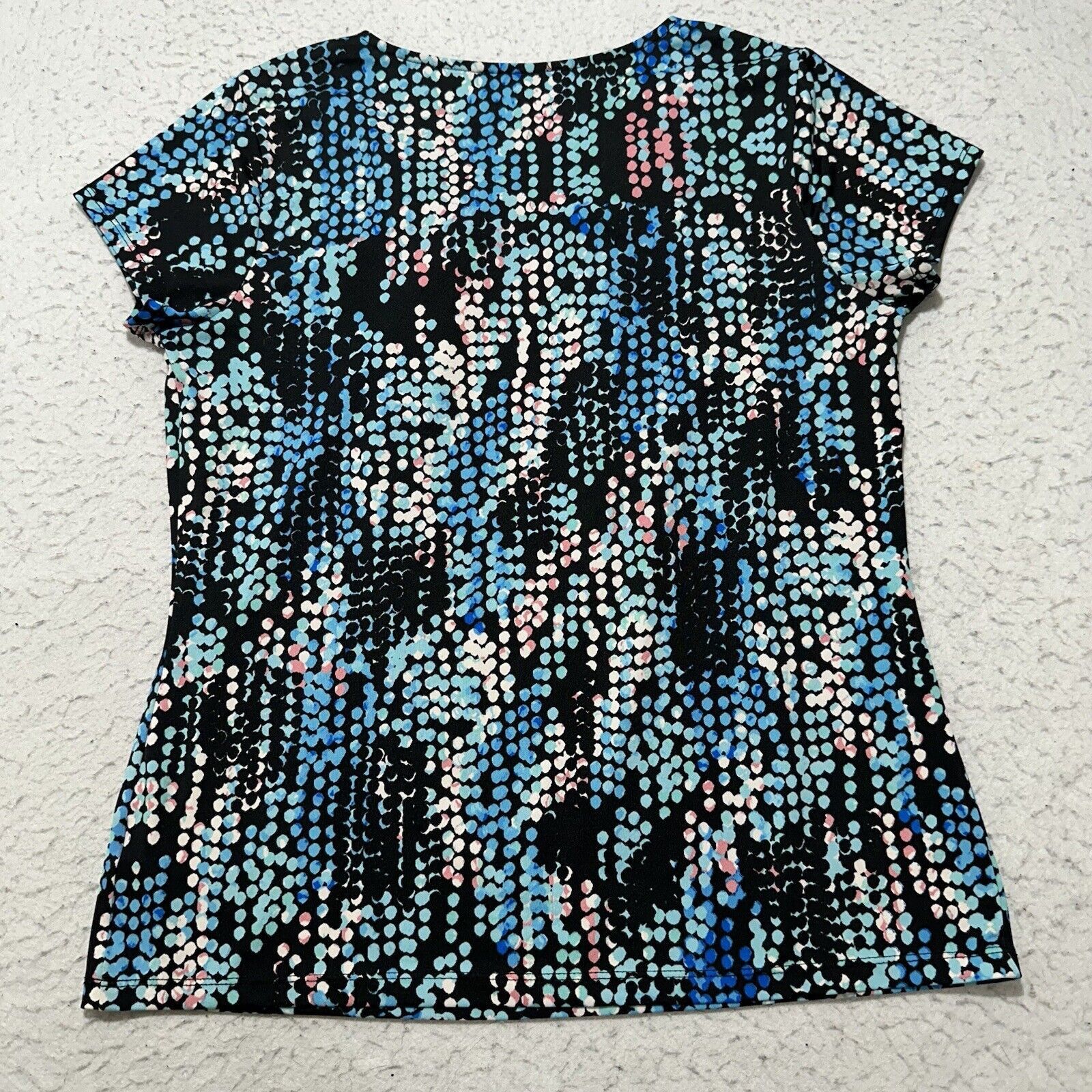 Other Notations Small Crewneck T Shirt Blue Black Blouse Top Size S / US 4 / IT 40 - 10 Thumbnail
