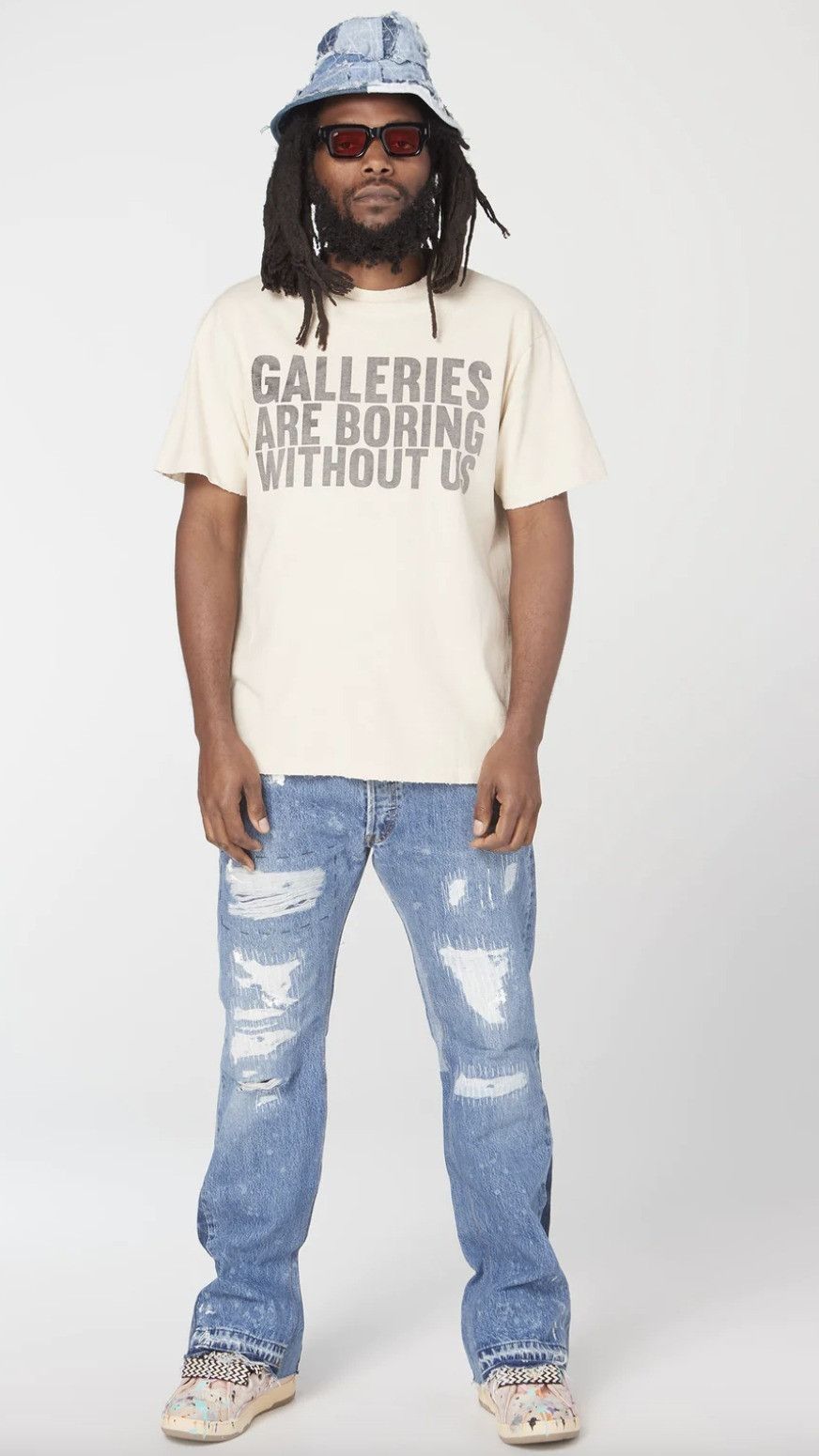 Gallery Dept. o1mle0725 Boring T-Shirt in Antique White Size US XS / EU 42 / 0 - 4 Thumbnail