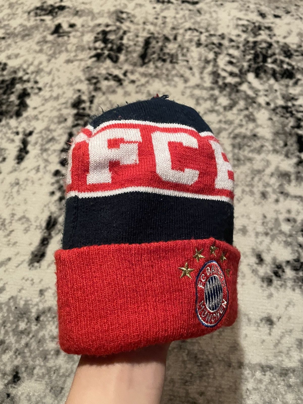 Vintage Vintage Beanie Hat Bayern Munich Football Y2k Size ONE SIZE - 7 Thumbnail