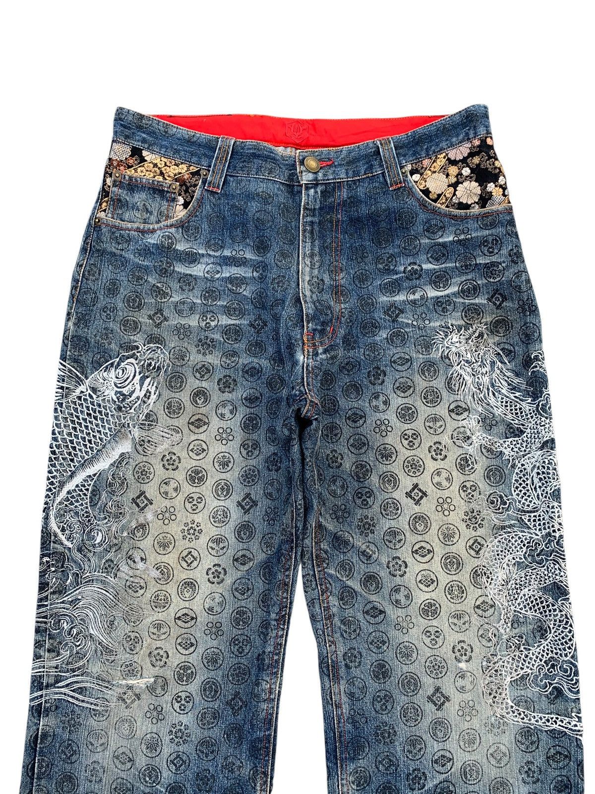 Kapital THE JAPANESE TRADITION EMBRIODERED KOI DRAGON LIKE KARAKURI Size US 34 / EU 50 - 8 Thumbnail