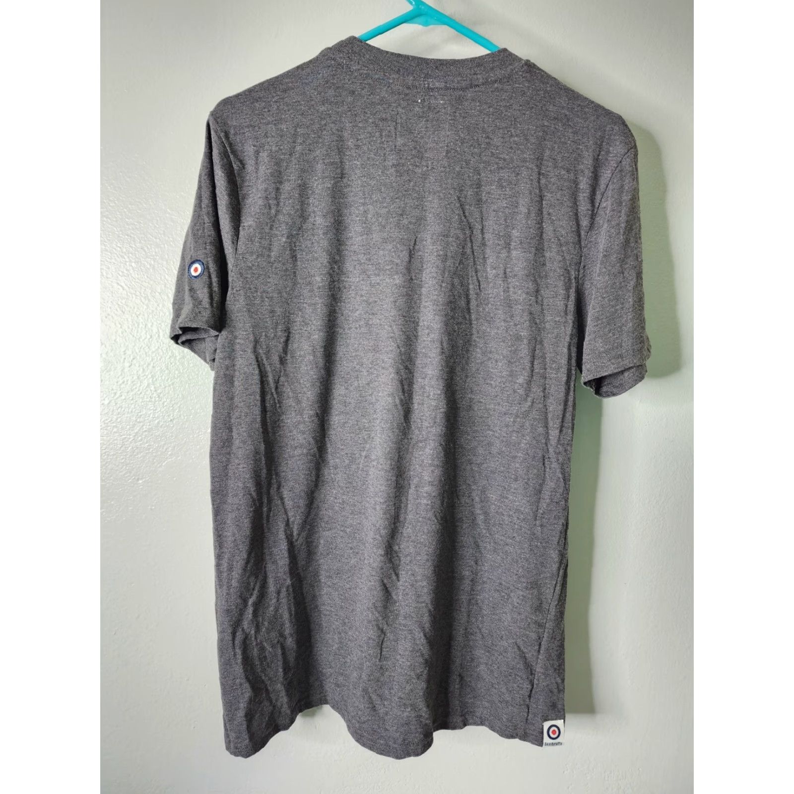 Lambretta Lambretta Mens M T Shirt Union Jack Flag Racing UK Gray Cotton Crew Neck Short Sleeve Size US M / EU 48-50 / 2 - 2 Thumbnail