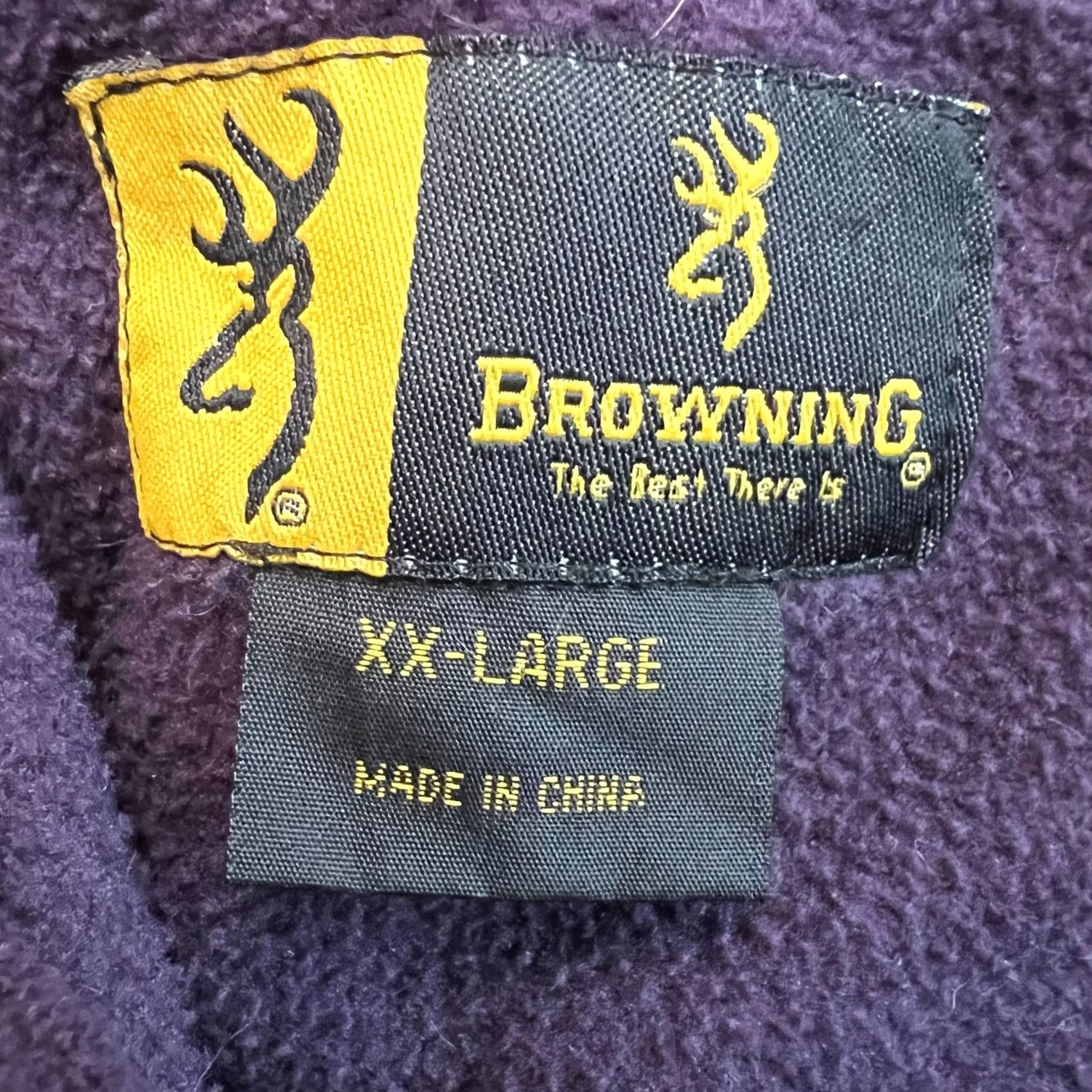 Vintage Browning Purple Fleece Jacket 2XL Mens Long Sleeve Full Zip Pockets Jacket Vintage Size US XXL / EU 58 / 5 - 5 Thumbnail