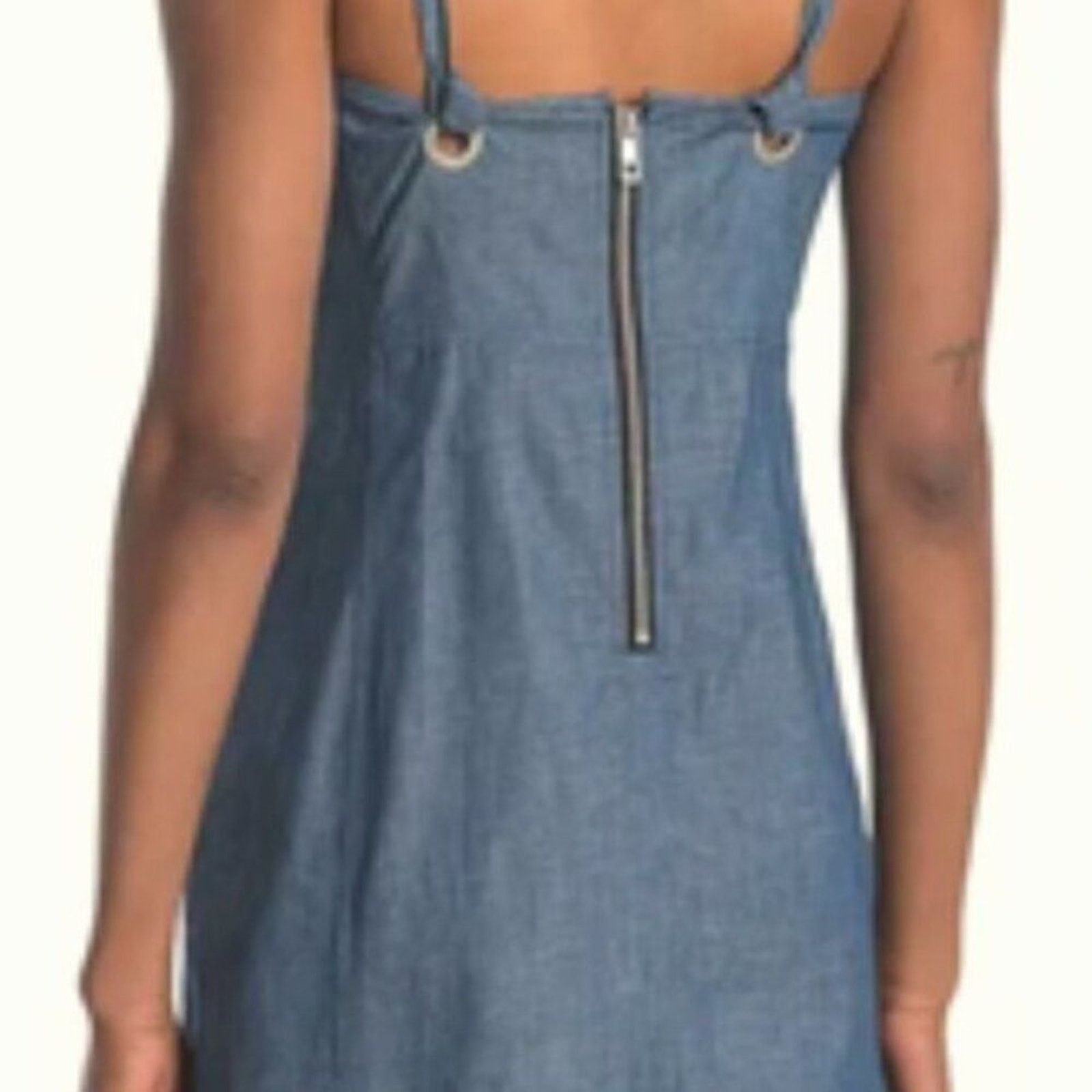 Rag & Bone rag & bone Suffolk Chambray Mini Dress Blue 12 Size XL / US 12-14 / IT 48-50 - 4 Thumbnail
