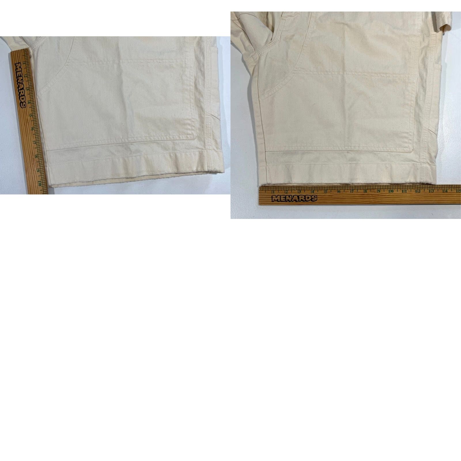 Polo Ralph Lauren Polo Ralph Lauren Men'S Carpenter Shorts 10" Sz 42 Off-White 90s Vintage Cotton Canvas Casual 42 Mens Size US XL / EU 56 / 4 - 9 Thumbnail