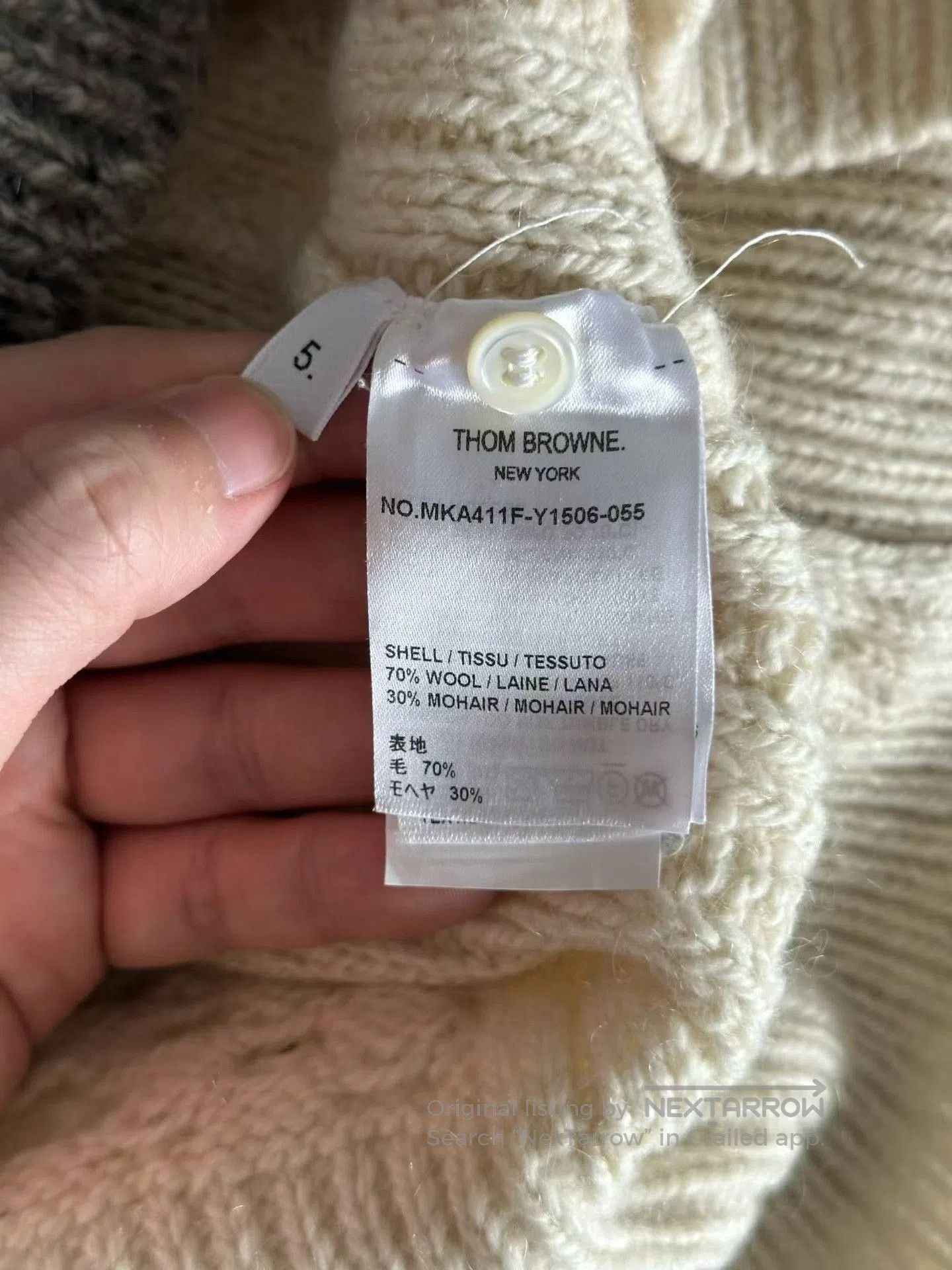 Thom Browne Thom Browne Gray White Wool Sweater. Size US XXL / EU 58 / 5 - 4 Thumbnail