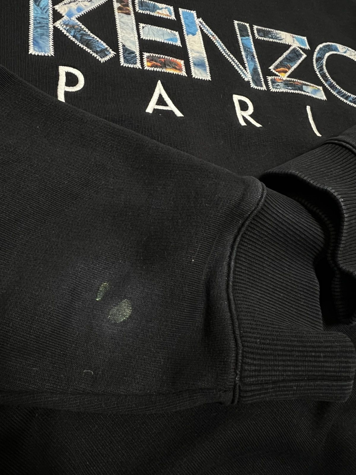 Kenzo Kenzo Paris big logo black sweatshirt L Size US L / EU 52-54 / 3 - 9 Thumbnail