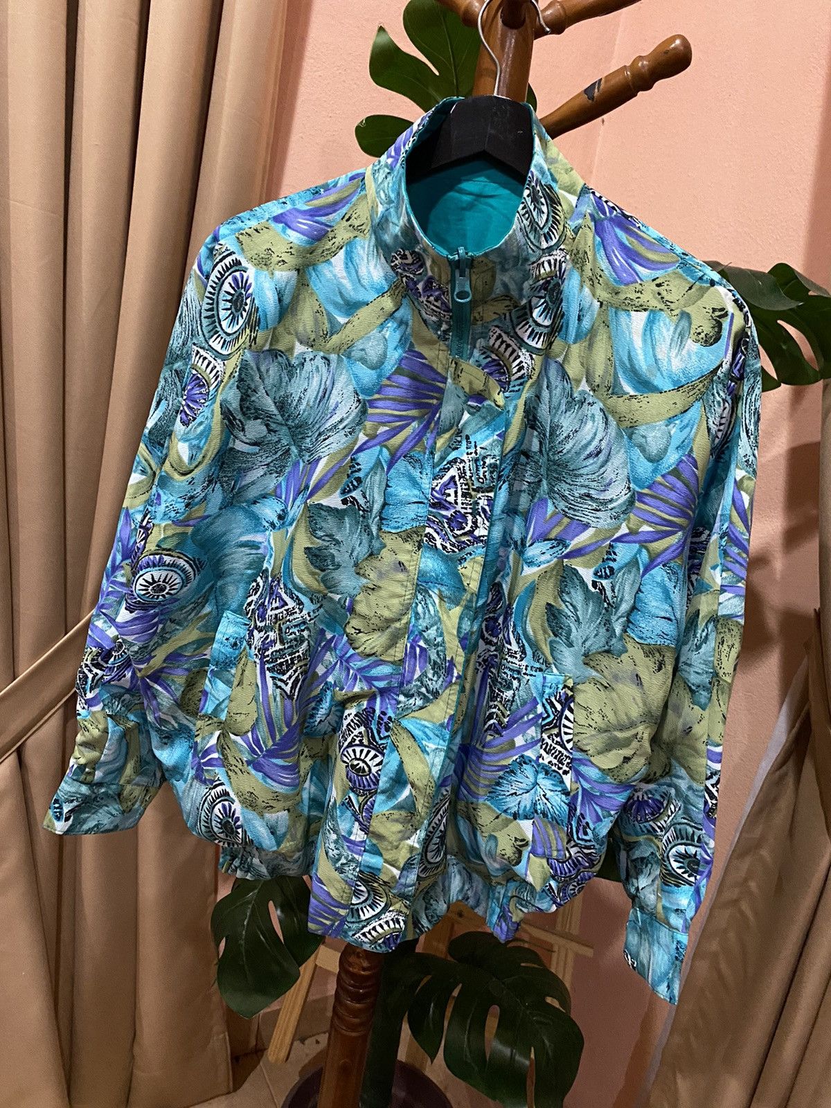 If Six Was Nine × Vintage VINTAGE ABSTRACT ALL OVER FLOWER JACKET Size US M / EU 48-50 / 2 - 4 Thumbnail