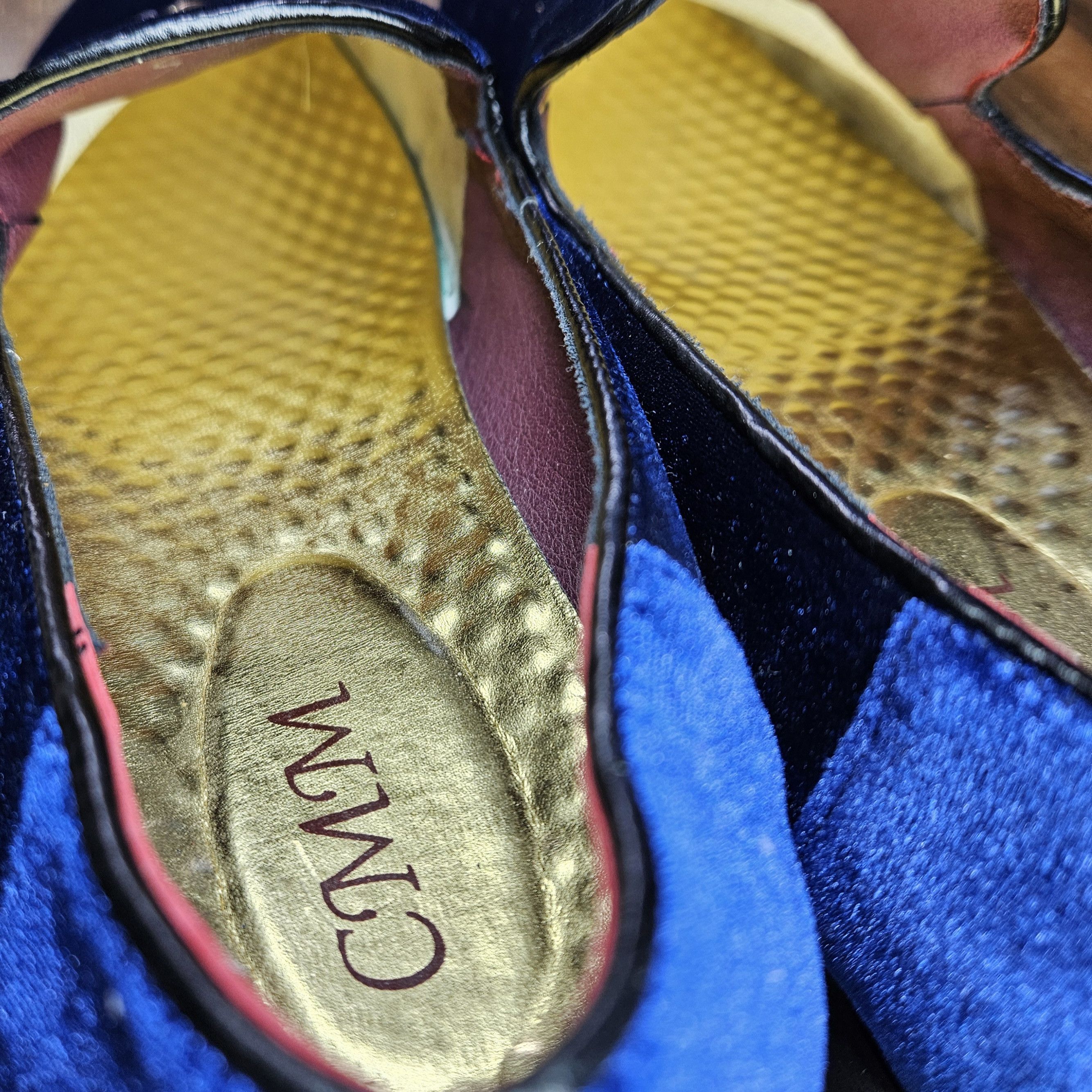 Other CMM Men's 10.5/275 Shoes Vibrant Blue Velvet Formal Size US 10.5 / EU 43-44 - 9 Thumbnail
