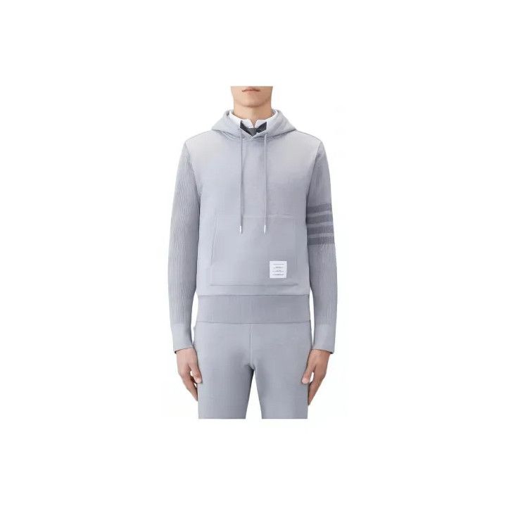 Thom Browne Thom Browne Gray Striped Hoodie for Men Size US M / EU 48-50 / 2 - 1 Thumbnail