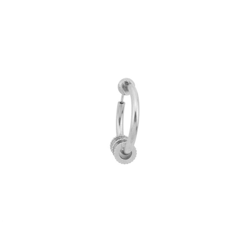 Jewelry × Sterling Silver Hip-hop Earrings One Pairs Chrome Jewelry Size ONE SIZE - 6 Thumbnail
