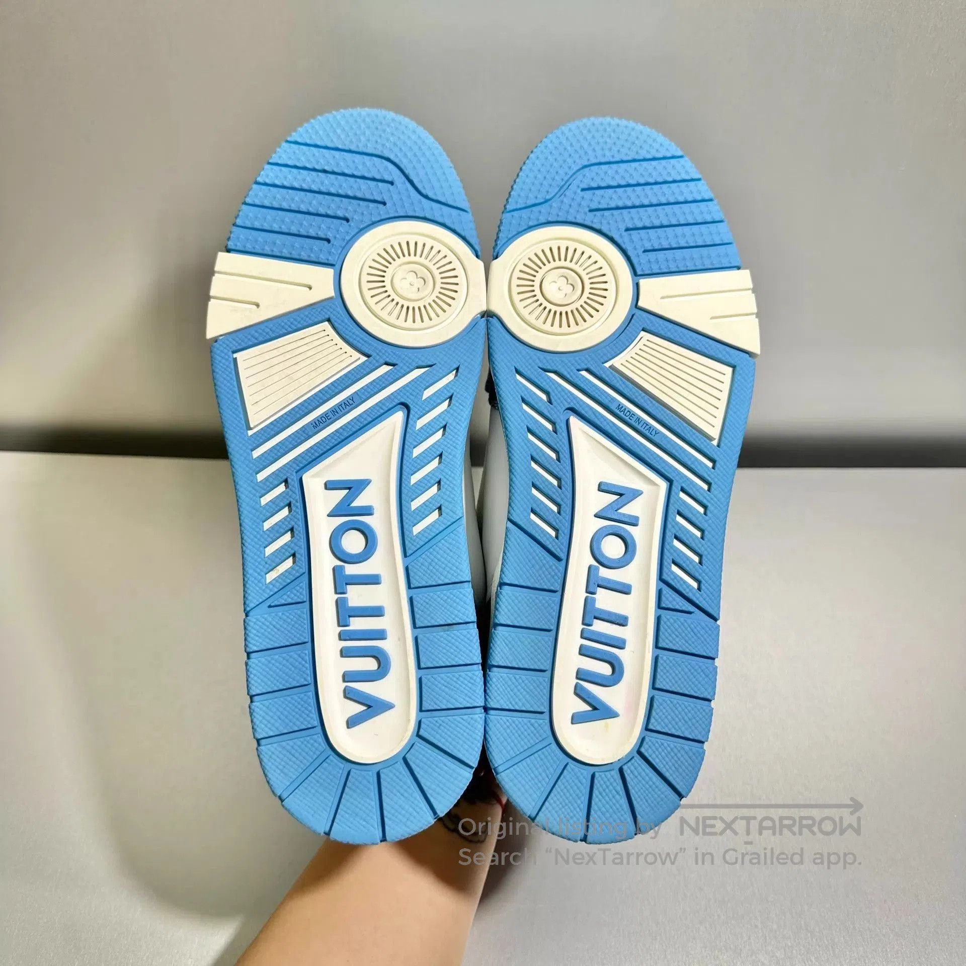 Louis Vuitton Blue Low-Top Sneakers with Velcro Strap, Size 8. Size US 8 / EU 41 - 7 Thumbnail