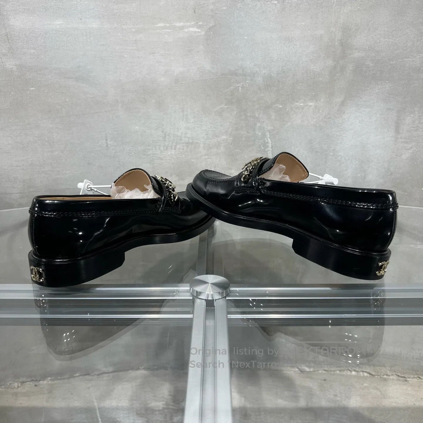 Chanel Chanel Black gold letters, Loafers Size US 7 / IT 37 - 5 Thumbnail