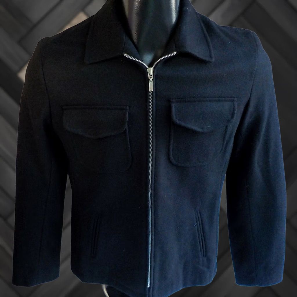 J.Crew J.CREW Full Zipper Jacket Black Wool Blend SZ SMALL Womens Military Jacket Size S / US 4 / IT 40 - 1 Thumbnail