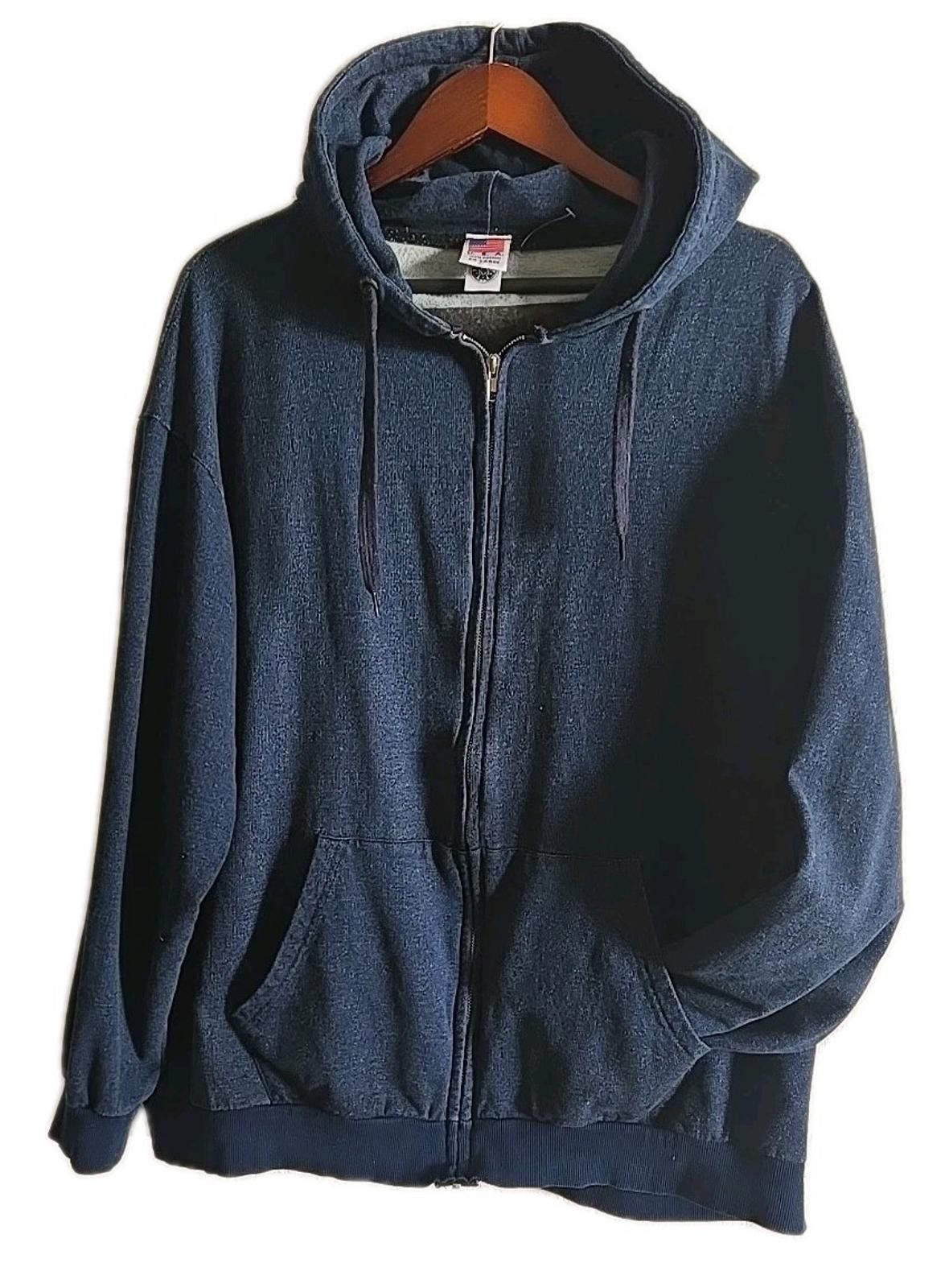 Other Embossed USA Flag Zip Up Hoodie Jacket Mens 2X Made In USA Size US XXL / EU 58 / 5 - 2 Thumbnail