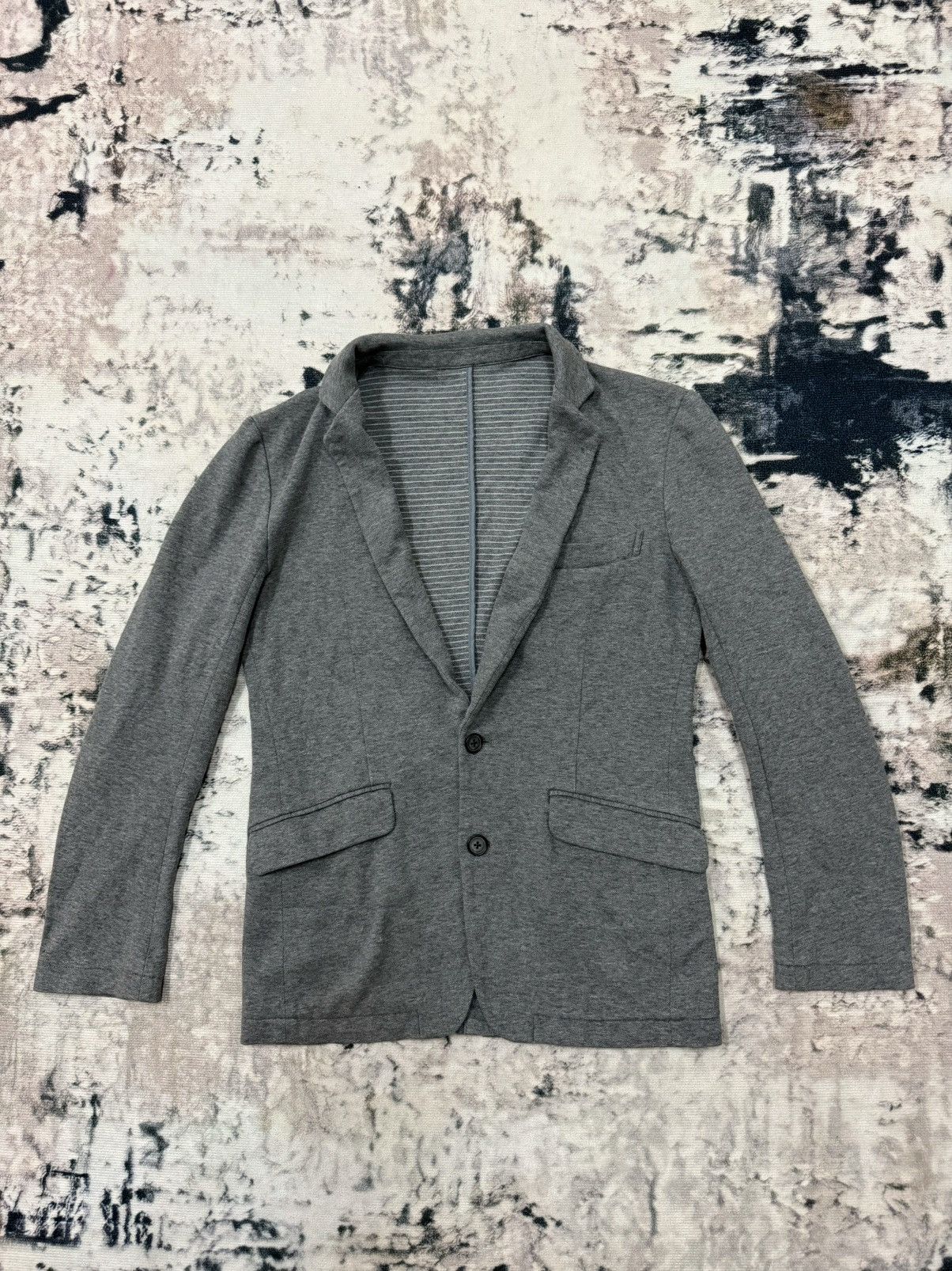 Tornado Mart Zero Tornado Mart Men’s Cotton Grey Casual Blazer Size 34S - 3 Thumbnail