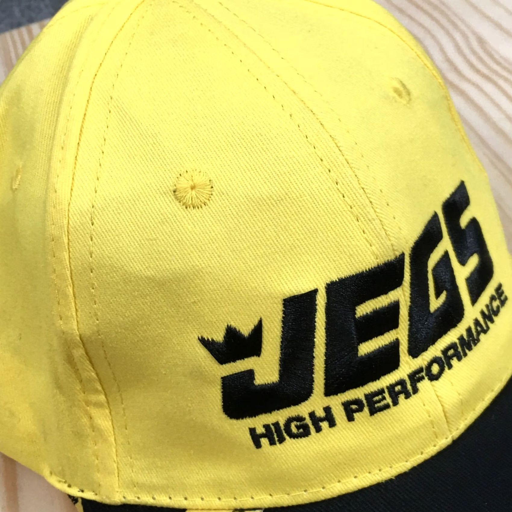 Vintage Jegs Baseball Cap Unisex Yellow OS Curved Brim Embroidered Logo High Performance Size ONE SIZE - 4 Thumbnail