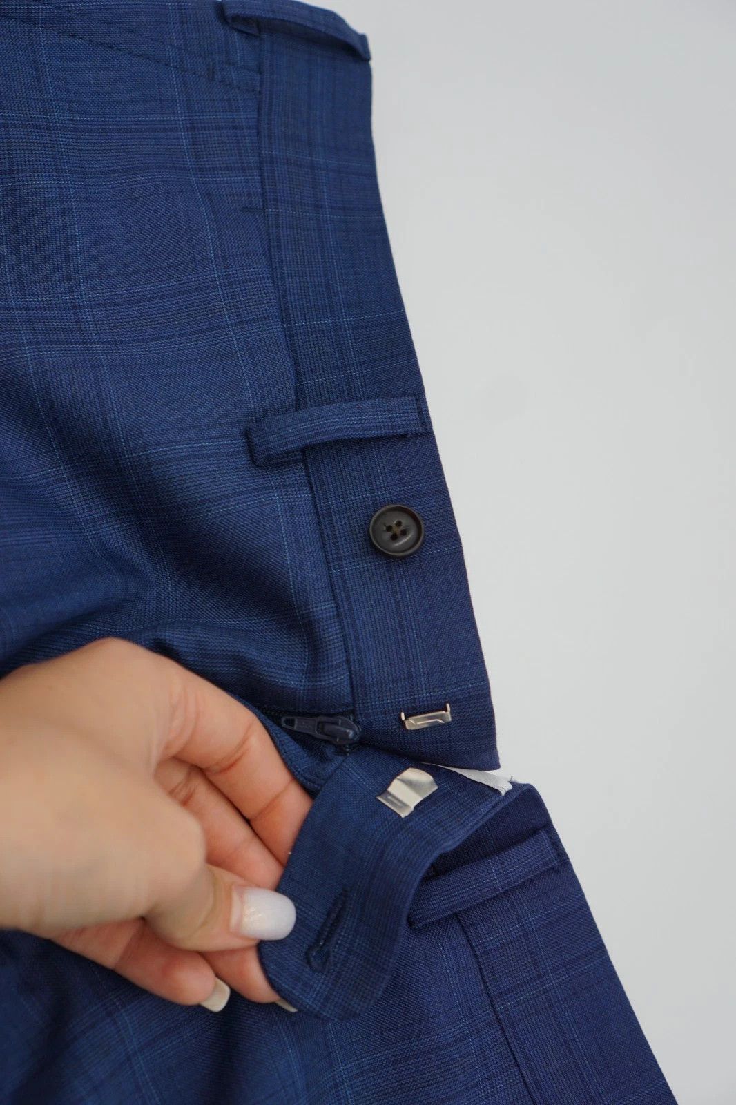 Suitsupply Men Suitsupply Pants Trousers Sienna Blue Check 98 UK/US40L Size 40L - 3 Thumbnail