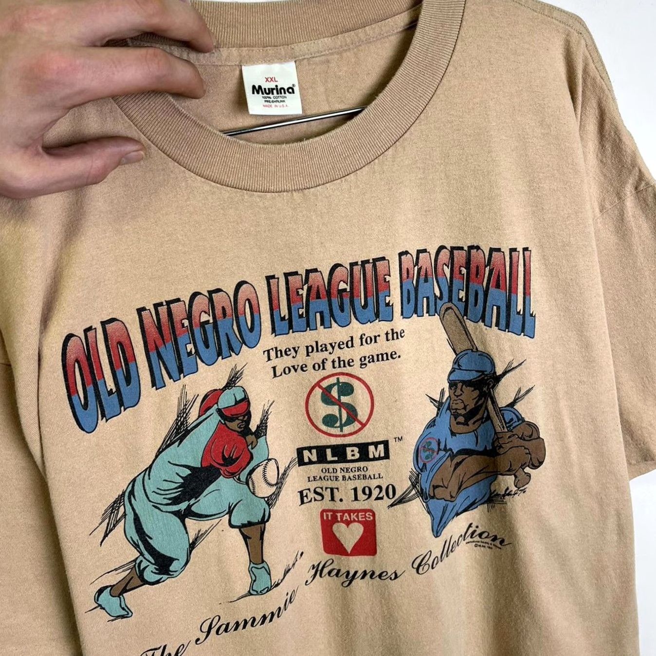 Vintage VINTAGE Sammie Haynes Old Negro League Baseball T-Shirt Mens XXL Tan Murina Size US XXL / EU 58 / 5 - 3 Thumbnail