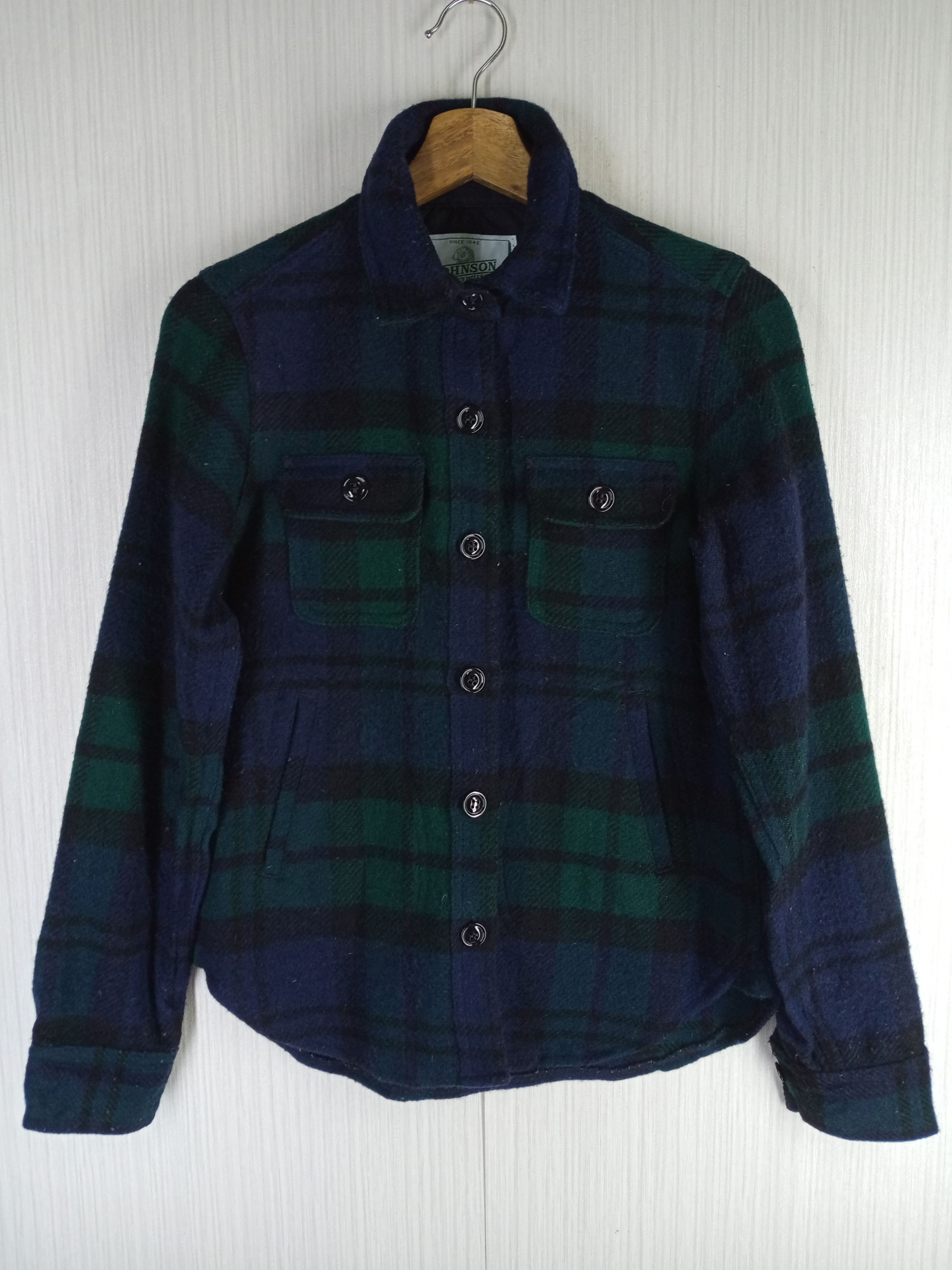 Johnson Woolen Mills Rare Vintage Johnson Woolen Mills Checkered Flannel Shirt Size US M / EU 48-50 / 2 - 1 Thumbnail