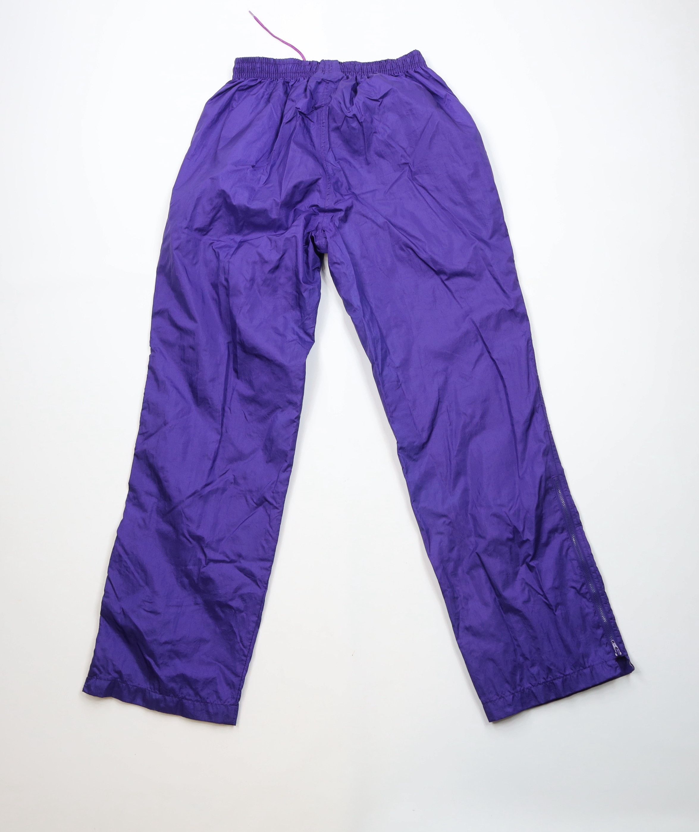 Vintage Vintage 90s Streetwear Wide Leg Windbreaker Pants Purple Size 30" / US 8 / IT 44 - 8 Thumbnail