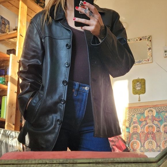 Other The Olde Hide House Black Leather Jacket - Size M Size M / US 6-8 / IT 42-44 - 9 Thumbnail