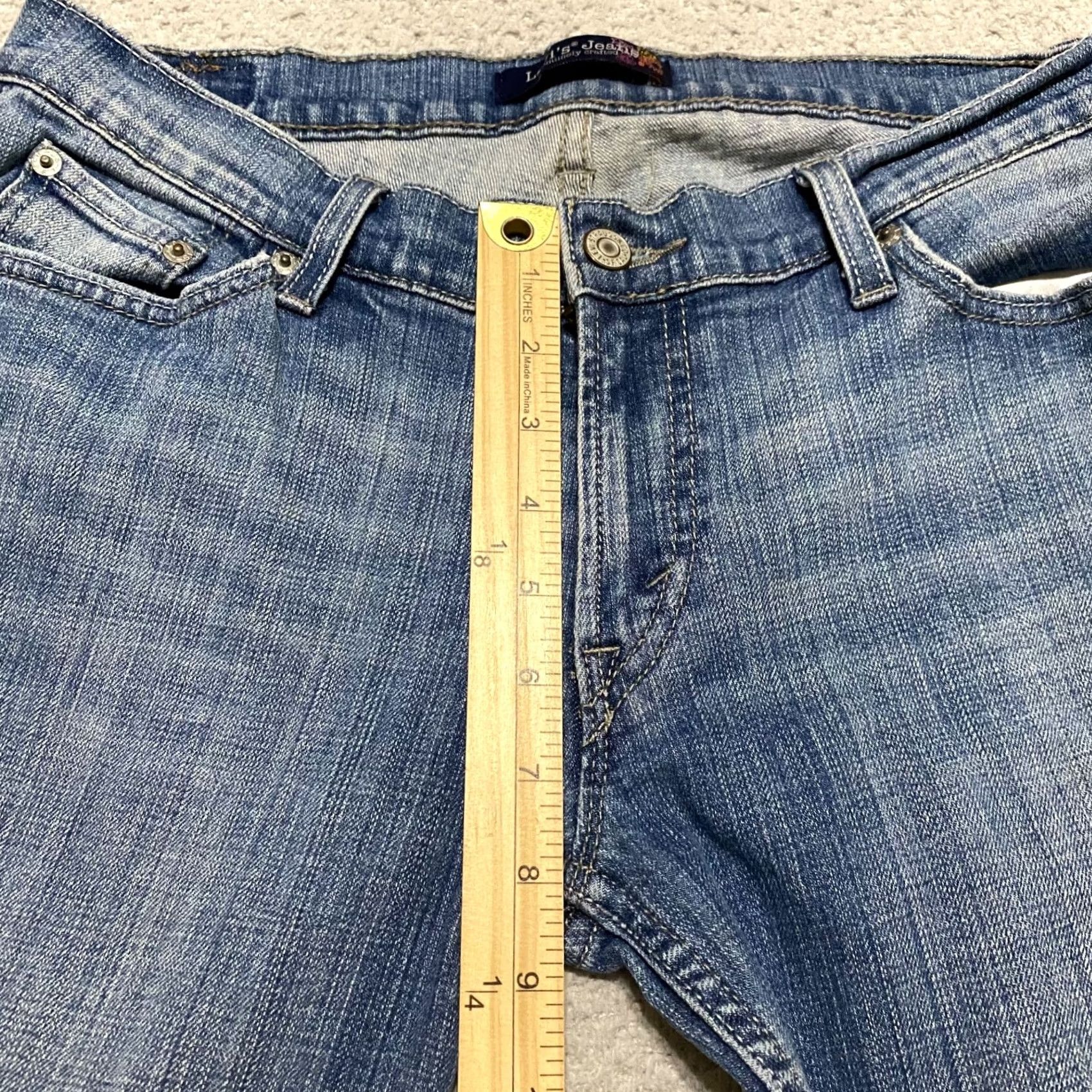 Levi's Levi's Jeans Blue Denim Medium Wash Low Rise Skinny Leg Womens Size 13 Regular 5-Pocket Design Pocket Size 34" / US 12 / IT 48 - 7 Thumbnail