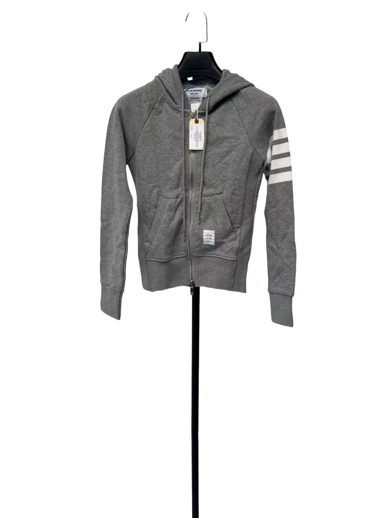 Thom Browne Thom Browne 4-Bar Stripe Zip Hoodie Size 36 Size US S / EU 44-46 / 1 - 1 Thumbnail