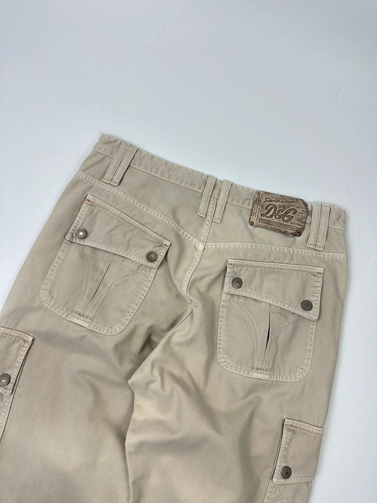 Dolce & Gabbana Dolce & Gabbana 00’s Beige Cargo Wide Legs Pants Size US 26 / EU 42 - 6 Thumbnail