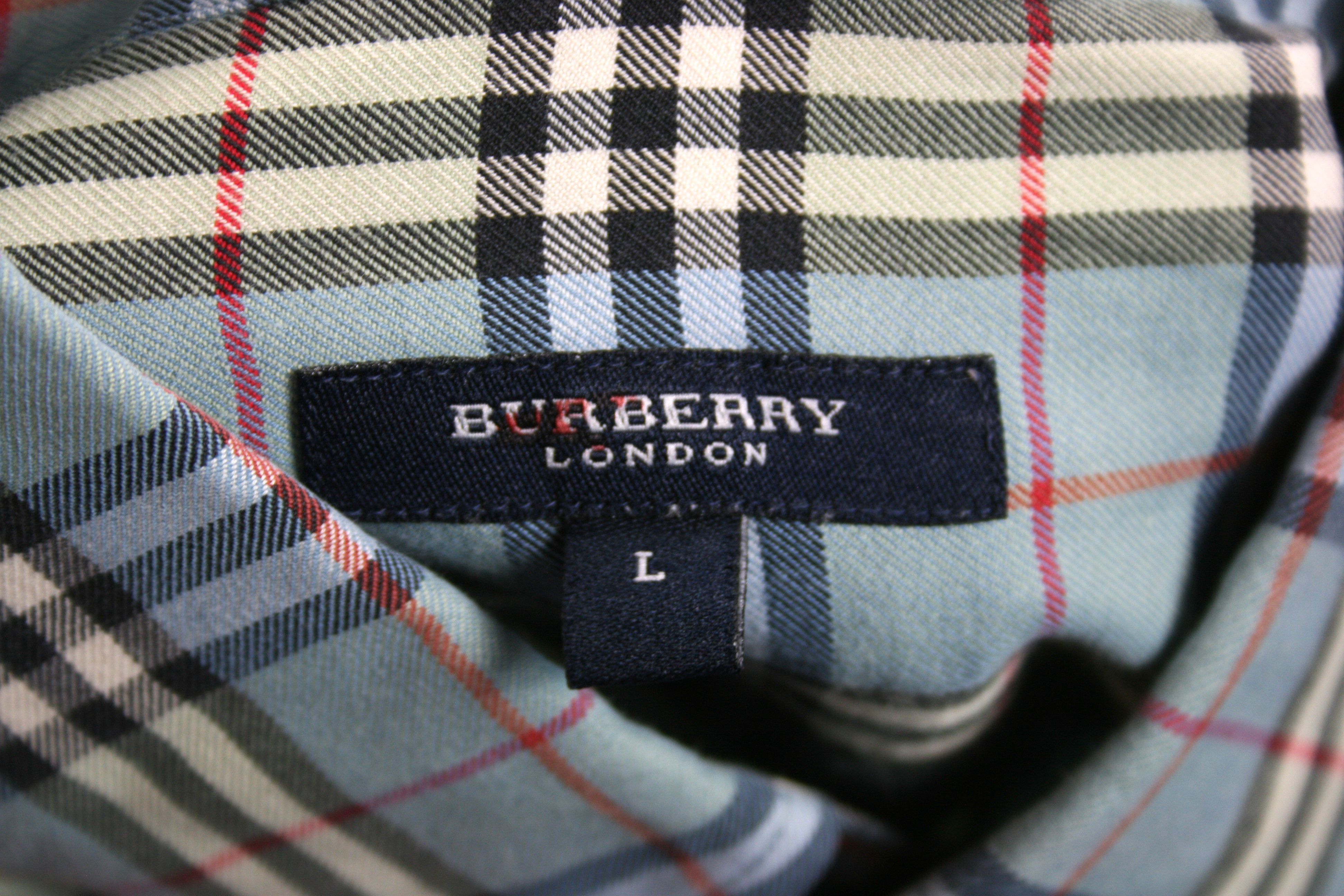 Burberry 00S Blue Nova Check Shirt Vintage Size US L / EU 52-54 / 3 - 8 Thumbnail