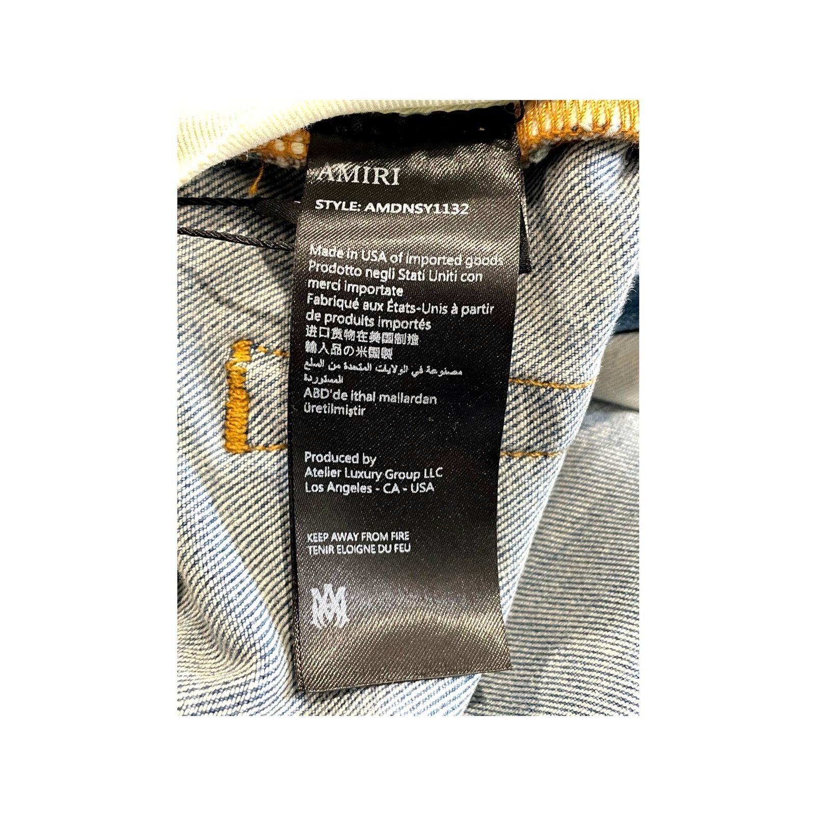 Amiri Amiri "Bone Embossed" Light Wash Jeans Size US 36 / EU 52 - 5 Thumbnail