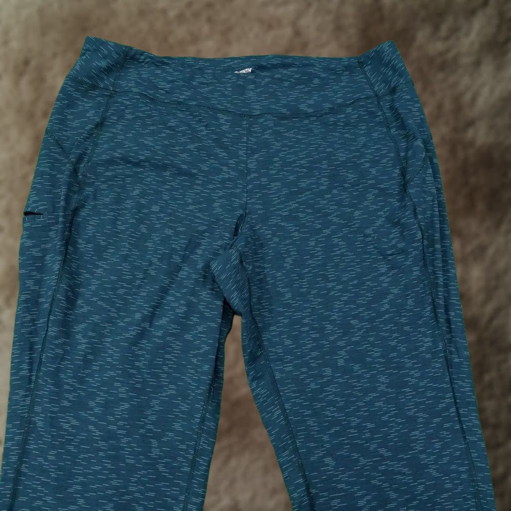 Duluth Trading Company Duluth Trading Co Green Zip Quick Dry Yoga Leggings Pants Womens 2X x 31 Size 40" / US 18 - 1 Thumbnail