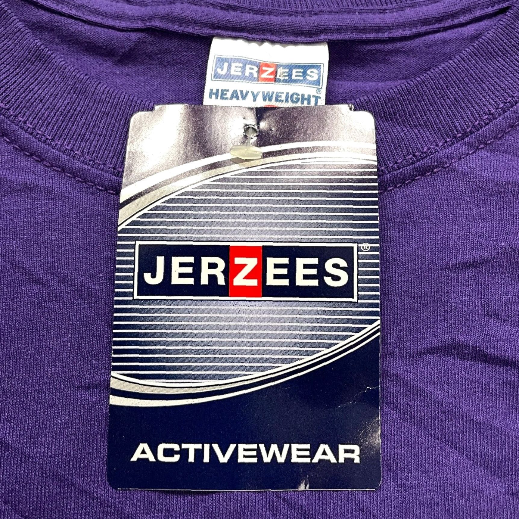 Jerzees Jerzees Heavyweight T-Shirt Mens XL Purple Regular Fit Long Sleeve Crew Neck NWT New Vintage: No Size US XL / EU 56 / 4 - 4 Thumbnail