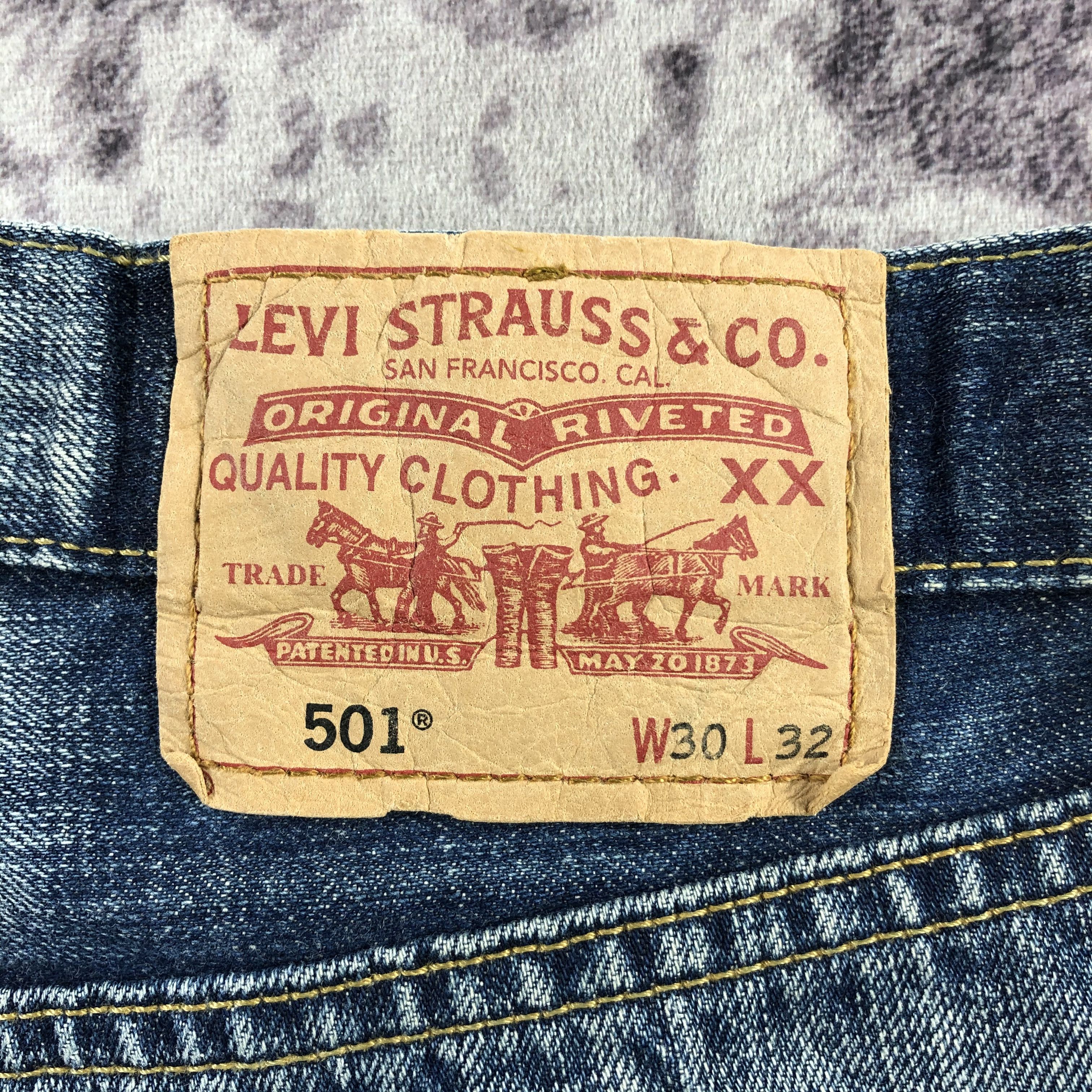 Levi's 90s Vintage Blue Wash Levis 501 Jeans-JM3030 Size US 30 / EU 46 - 6 Thumbnail