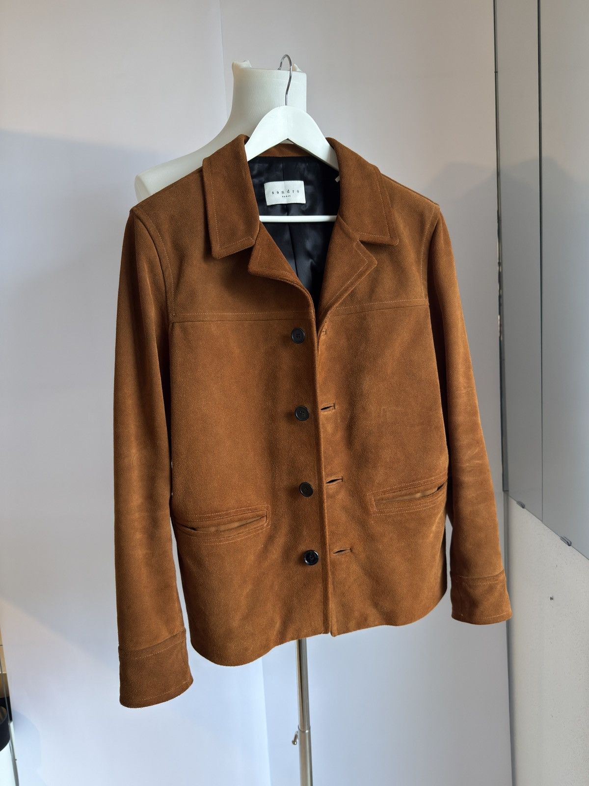 Sandro Sandro SS15 Byrds Leather Suede Jacket Slimane Size US XL / EU 56 / 4 - 2 Thumbnail
