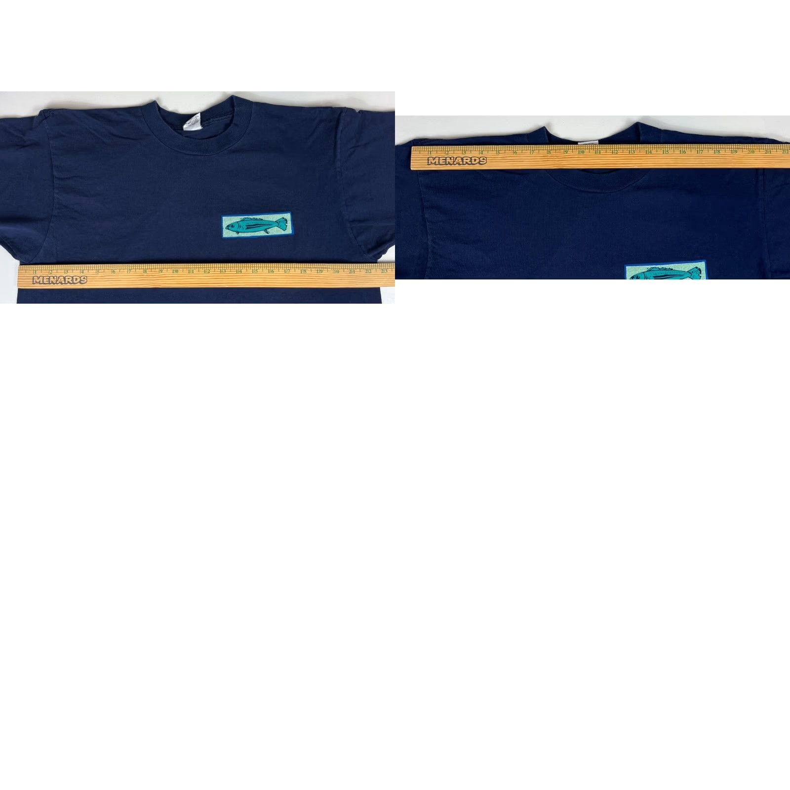 Vintage VINTAGE M Sport T-Shirt Men XL Navy Double-Sided Fish Made in USA 100% Cotton Size US XL / EU 56 / 4 - 8 Thumbnail