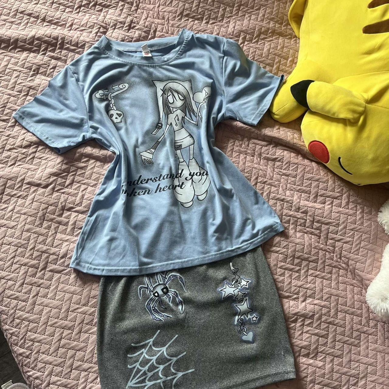 Other Y2k Aesthetics Skirt and Shirt Combo Grunge Size S / US 4 / IT 40 - 1 Thumbnail