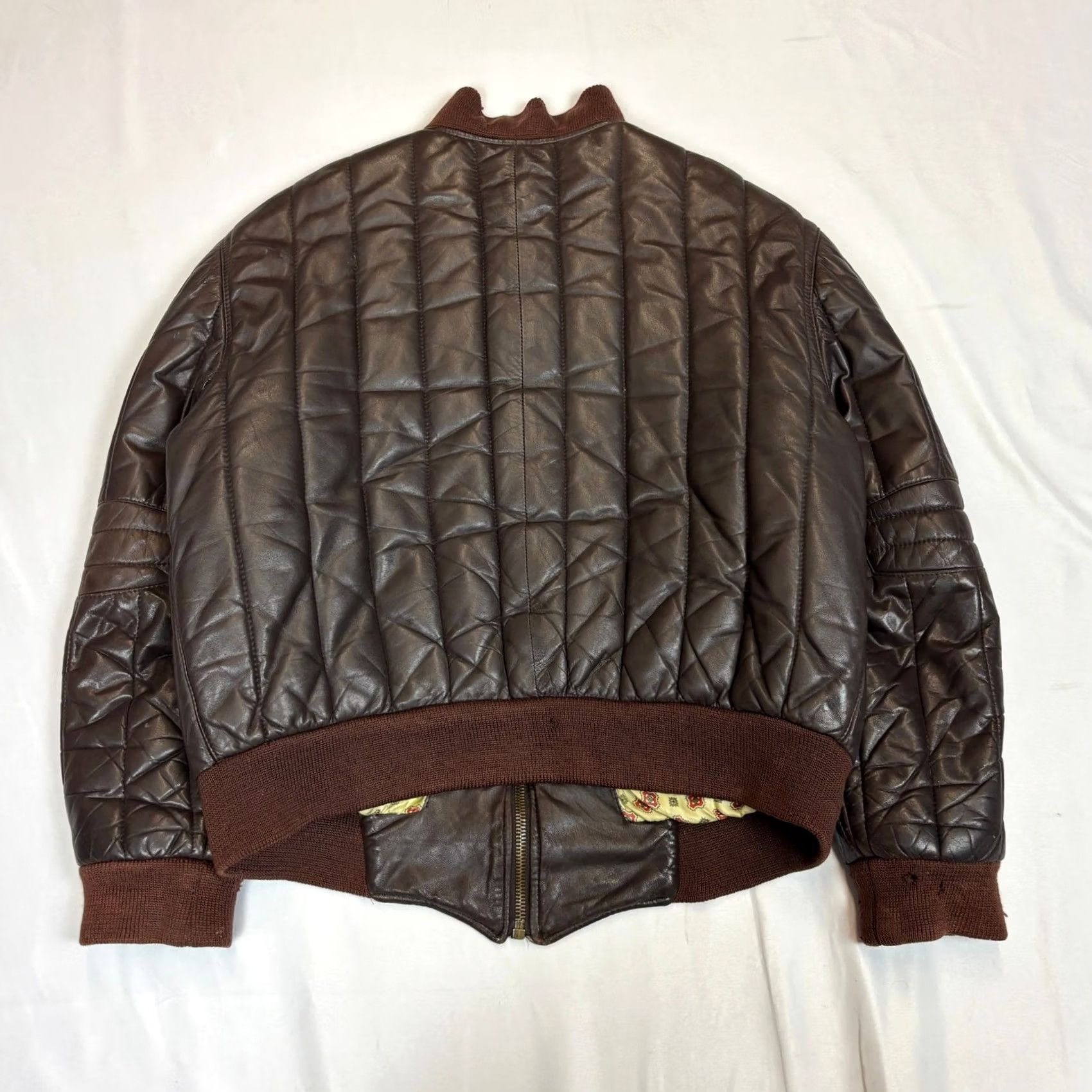 Valentino Vintage Valentino Pelle Quilted Lambskin Leather Bomber Jacket XL Men's Size US XL / EU 56 / 4 - 3 Thumbnail