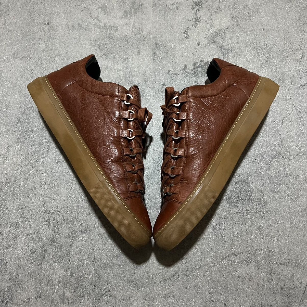 Balenciaga Balenciaga Arena Leather Low Sneakers Size US 8 / EU 41 - 3 Thumbnail