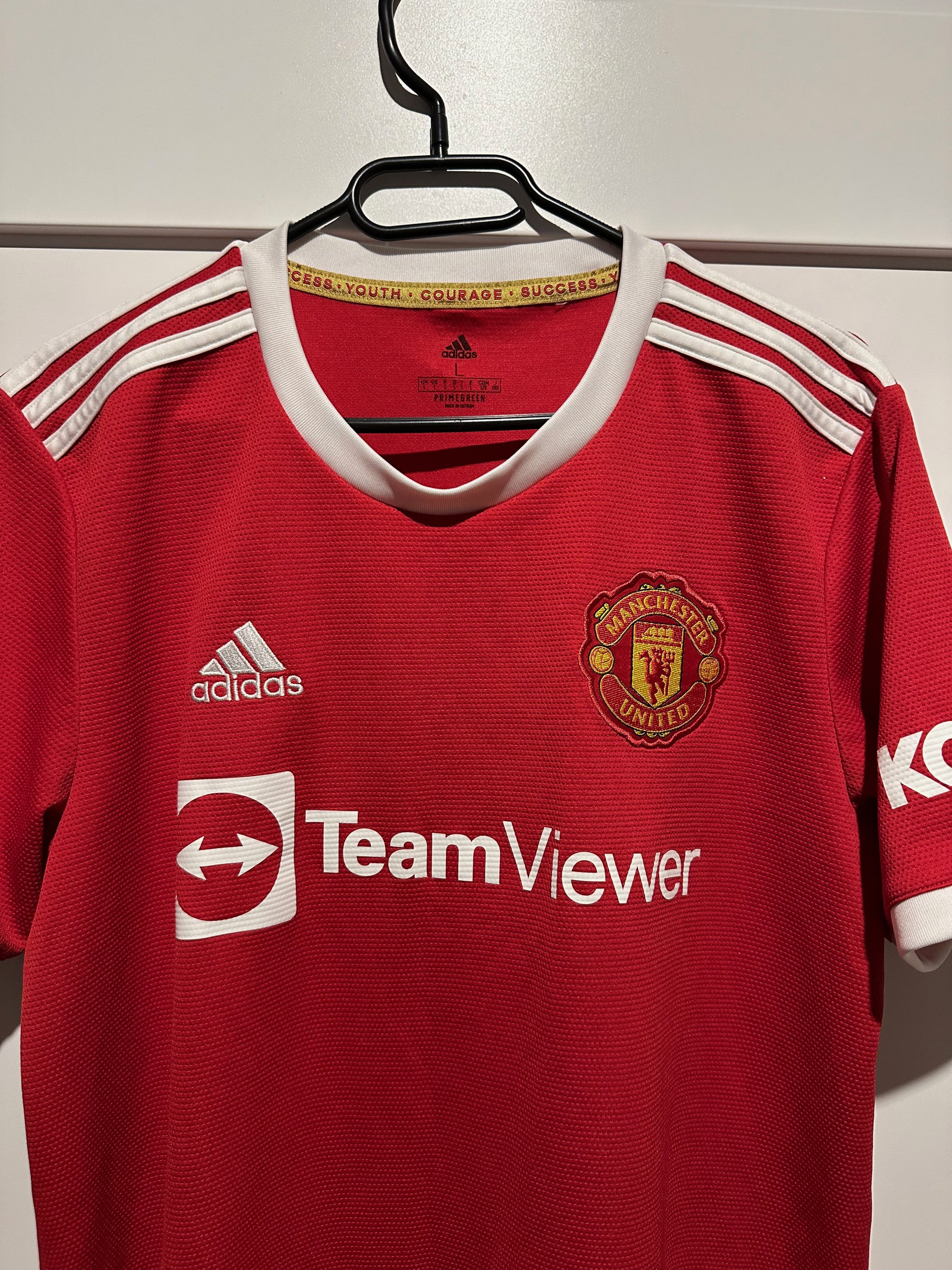 Adidas 2021 Manchester United Adidas Home Soccer Jersey Size US L / EU 52-54 / 3 - 5 Thumbnail