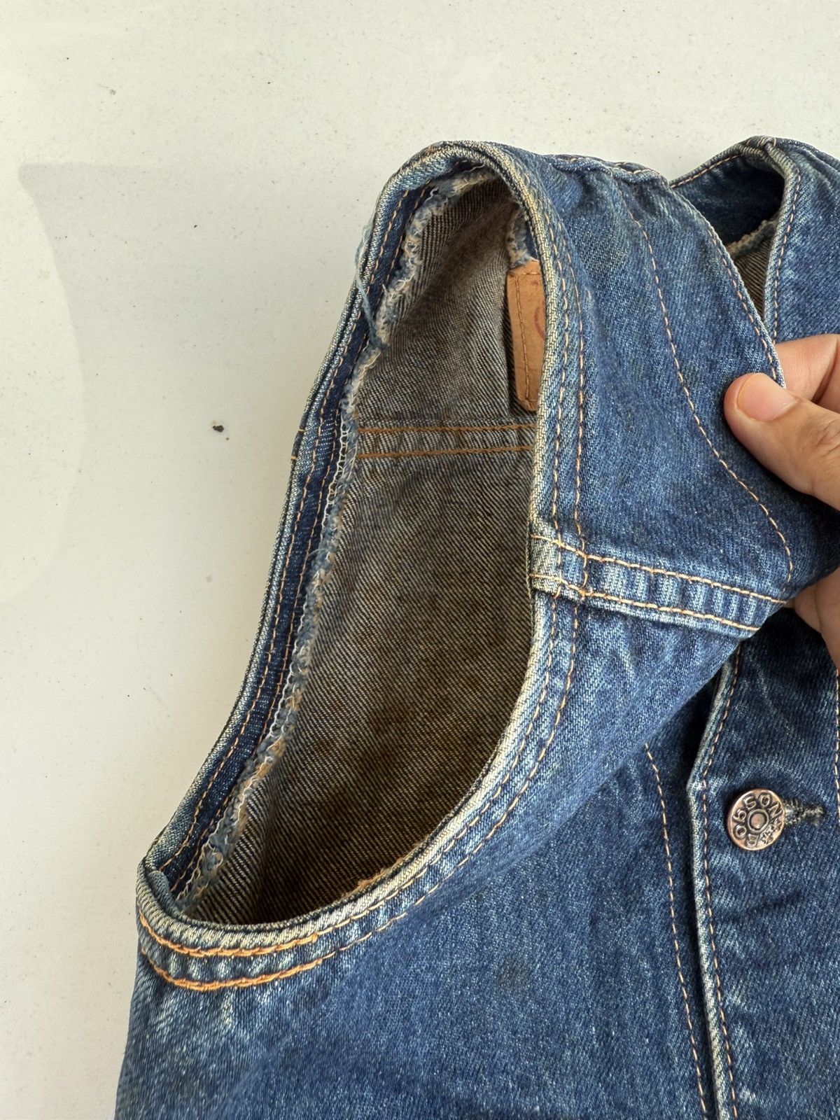 Vintage Vintage RARE 70s BOBSON Long Horn Toddler Denim Vest Size US XXS / EU 40 - 9 Thumbnail