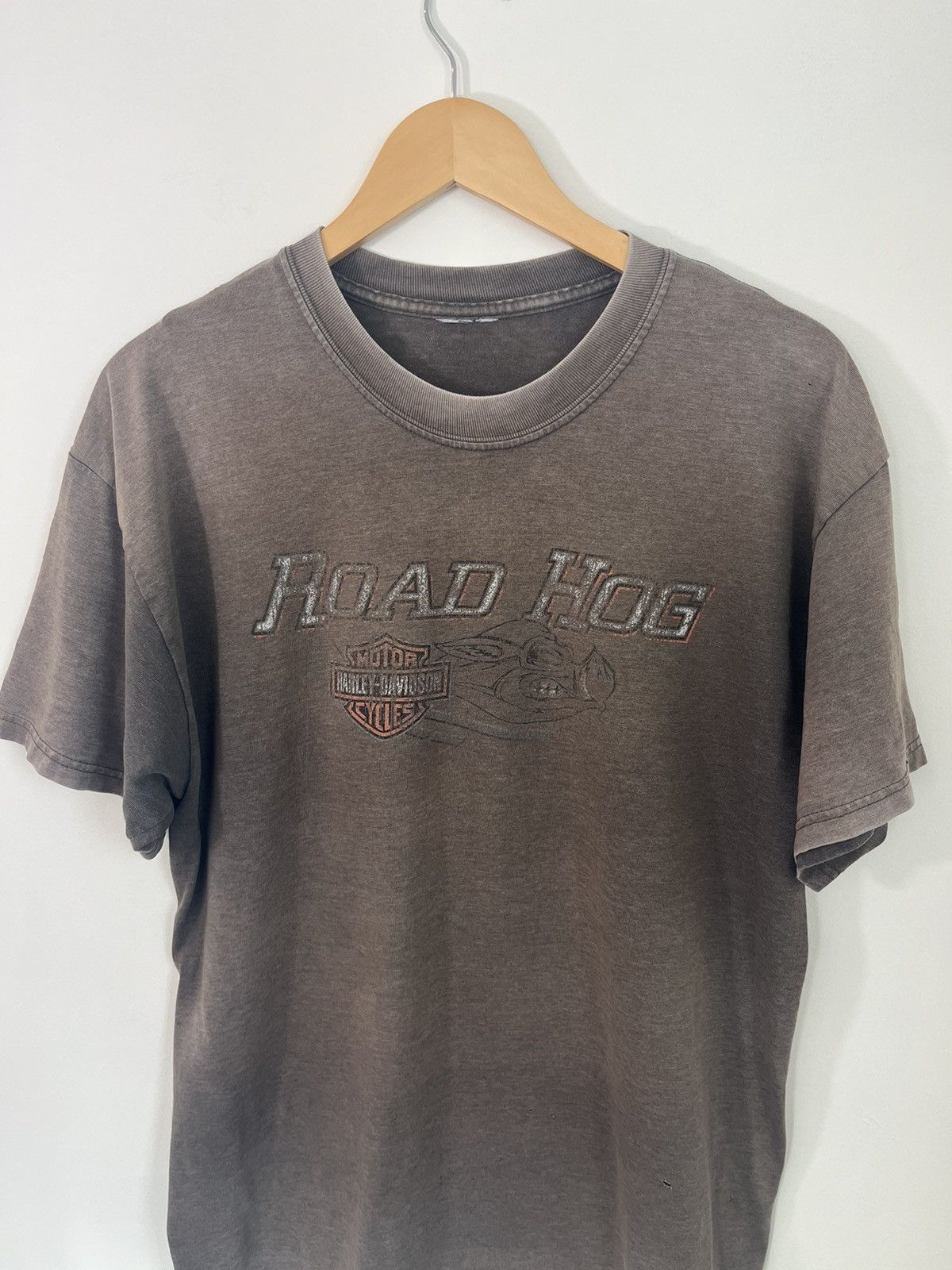 Vintage Harley Davidson Road Hog Sun Faded Distressed Tee Size US L / EU 52-54 / 3 - 3 Thumbnail