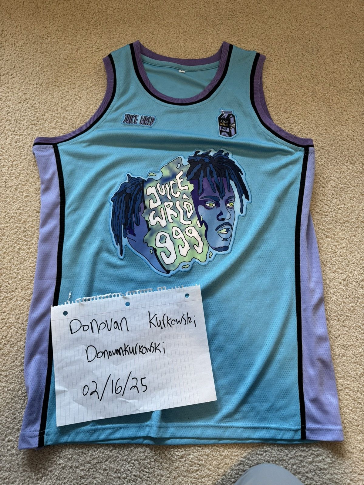 Lyrical Lemonade Juice wrld 999 jersey by lyrical lemonade Size US L / EU 52-54 / 3 - 1 Thumbnail